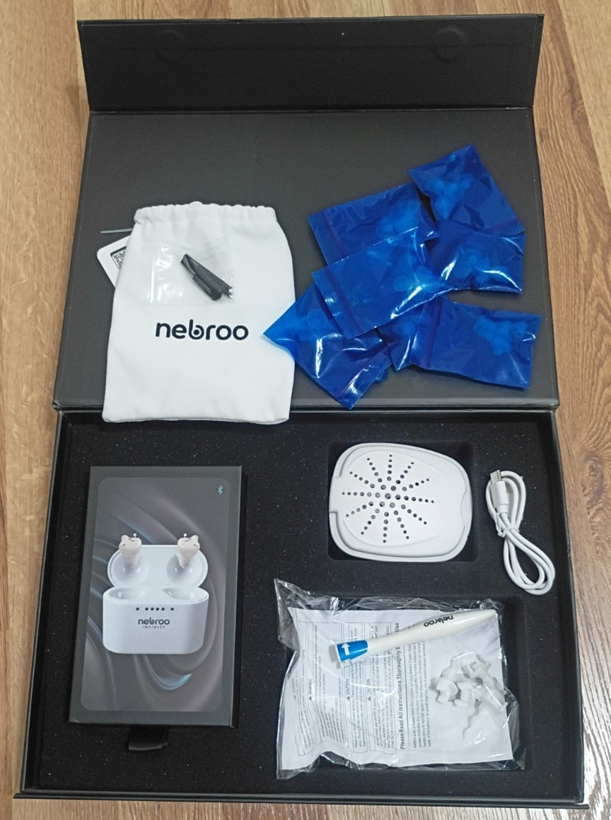 Nebroo INFINITY Pro 2.0 Bluetooth Rechargeable Hearing Aid Complete Kit