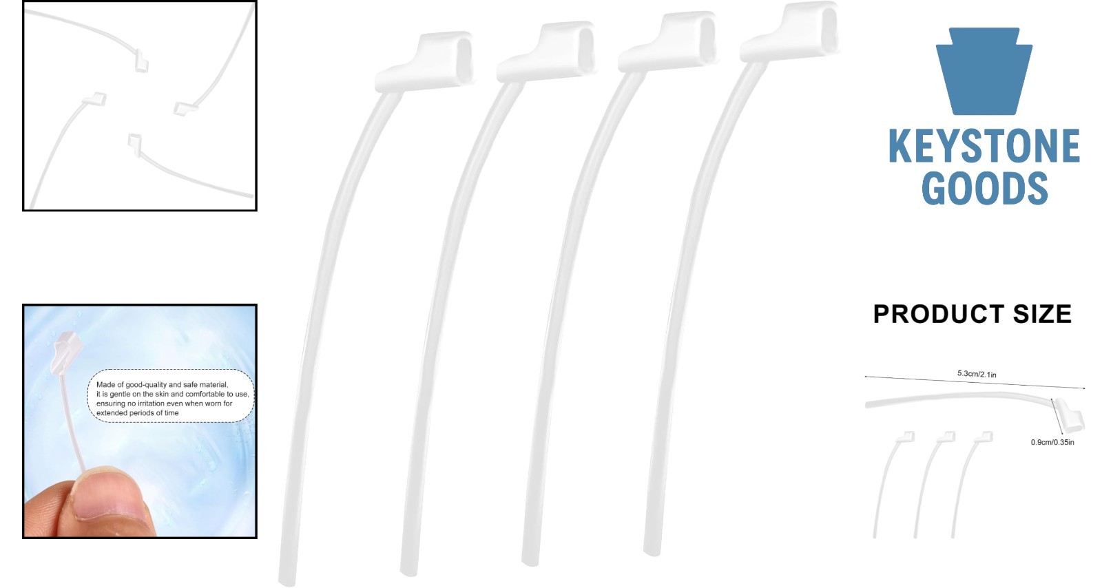4pcs Transparent Sports Locks for Oticon 85dB Hearing Aids