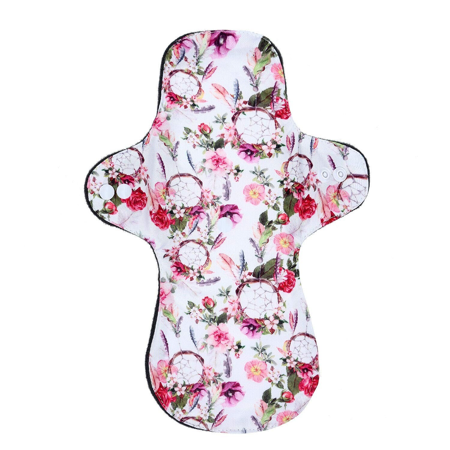 7PCS Reusable Washable Incontinence Cloth Pads Set – Heavy Flow Bamboo Charcoal