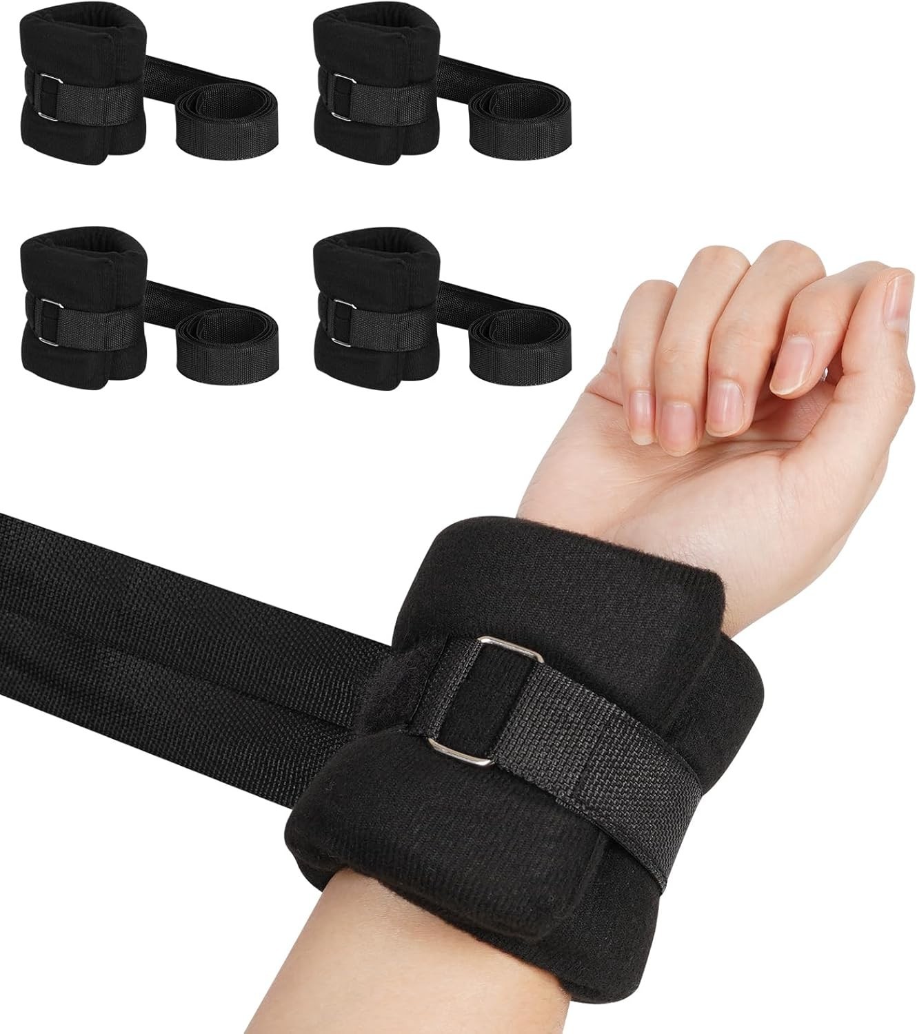 Universal 4Pcs Patient Restraints – Adjustable Sponge Holders for Safety