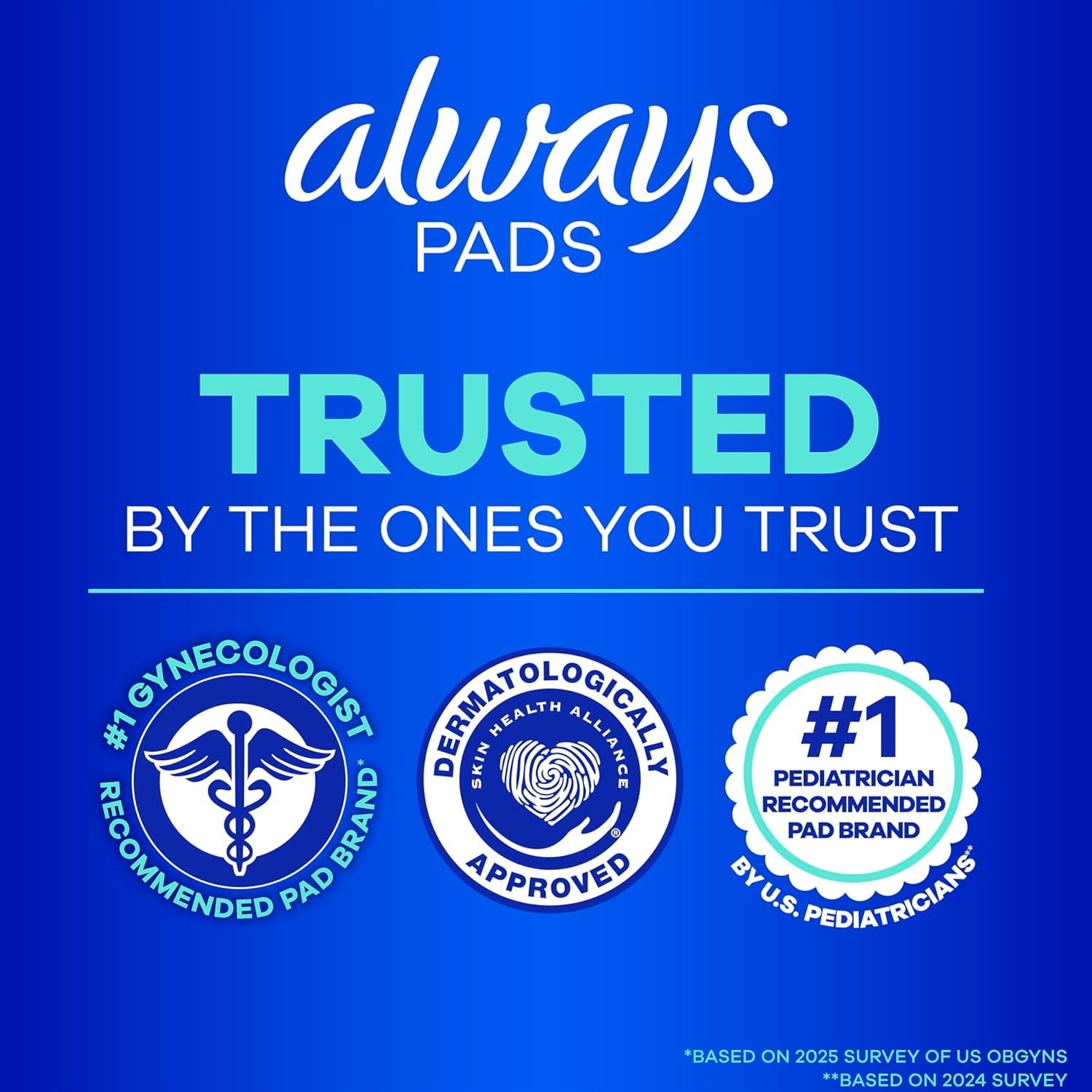 Always Ultra Thin Feminine Pads with Wings for Women, Size 1, Regular Absorbency