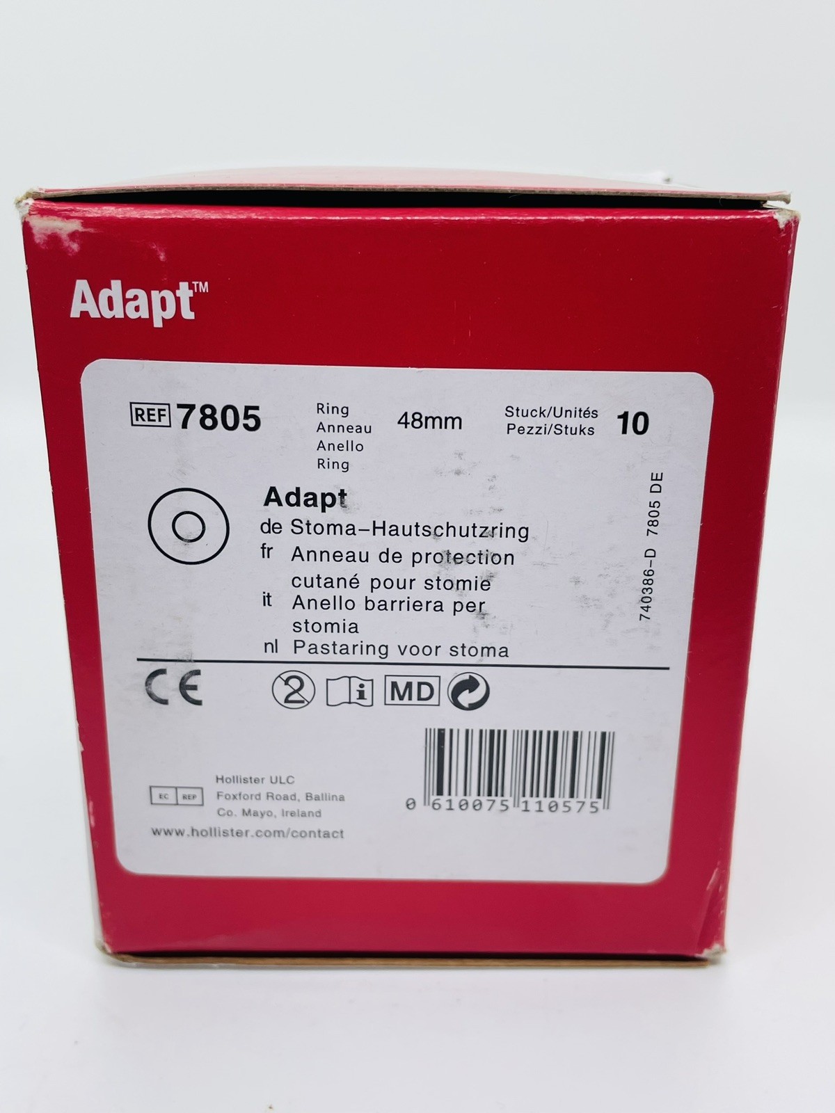 Hollister 7805 Adapt 2-inch Flat Barrier Rings, 10-Pack for Ostomy Surgery