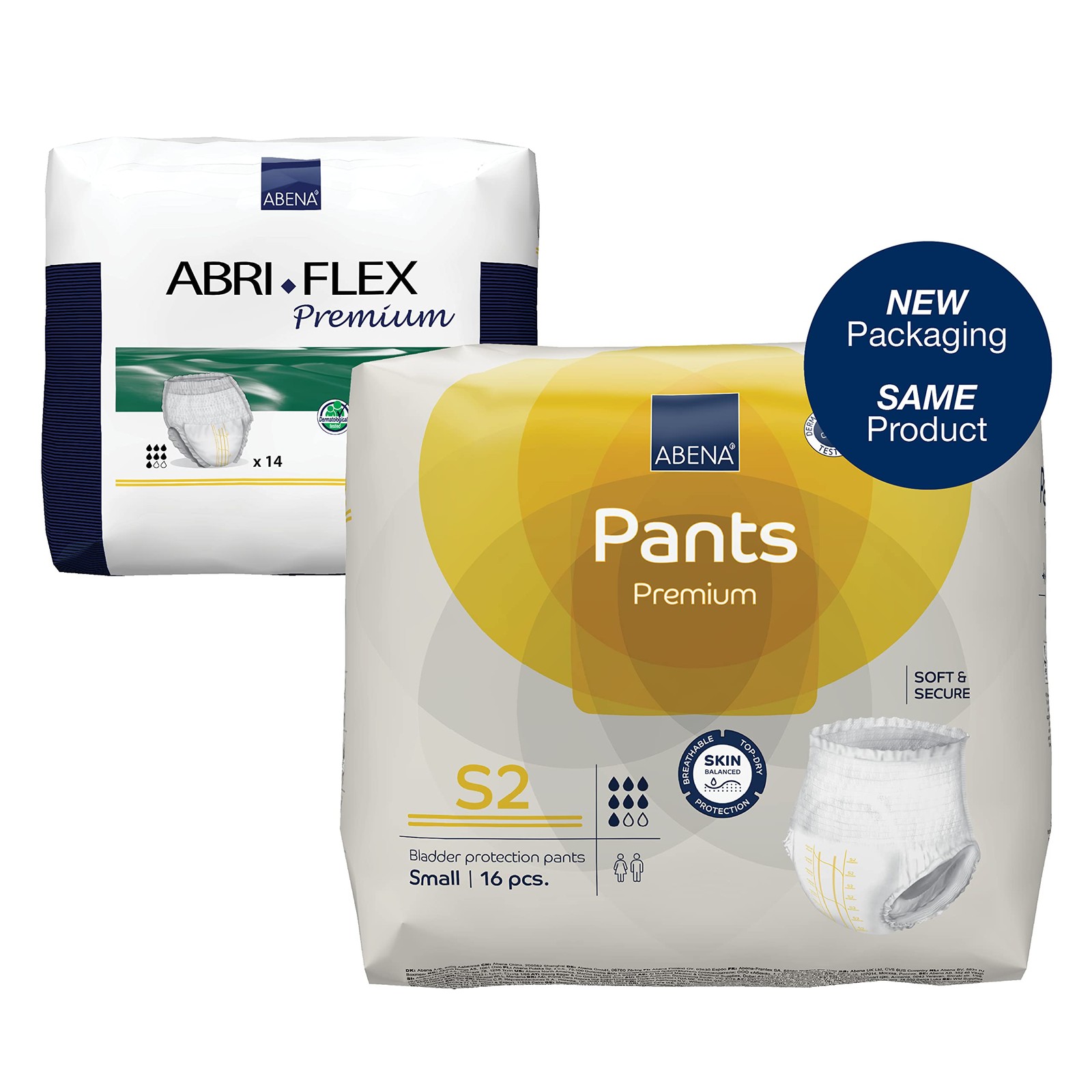 Abena Pants Premium Incontinence Protector Size S2 Absorbs 64 fl oz Breathable