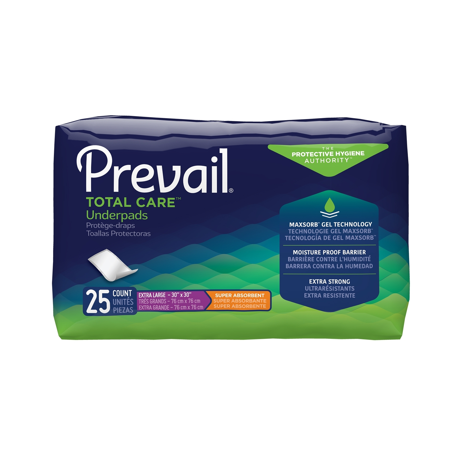 Prevail Total Care Underpads Heavy Absorbency UP-100/1 – 25 Ct