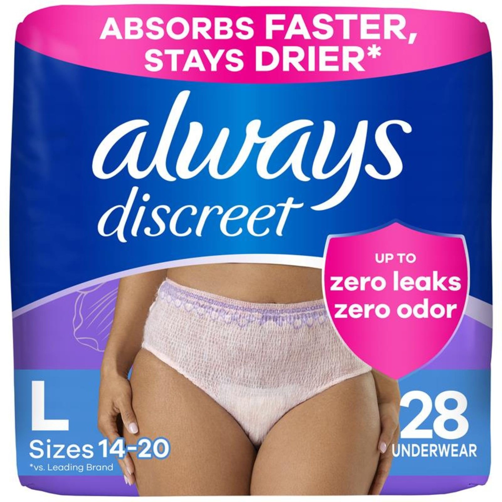 Always Discreet Adult Diapers for Women, Incontinence Underwear, Postpartum E…