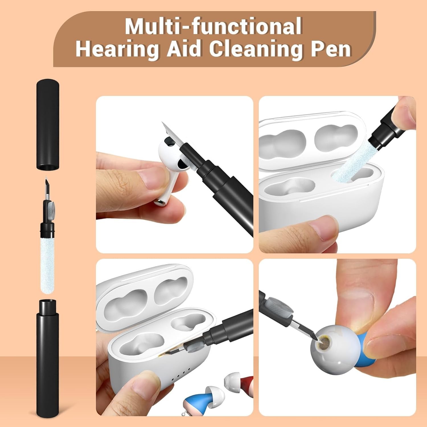 Premium Hearing Aid Cleaning Kit – Compatible with Rechargeable Hearing Aid with