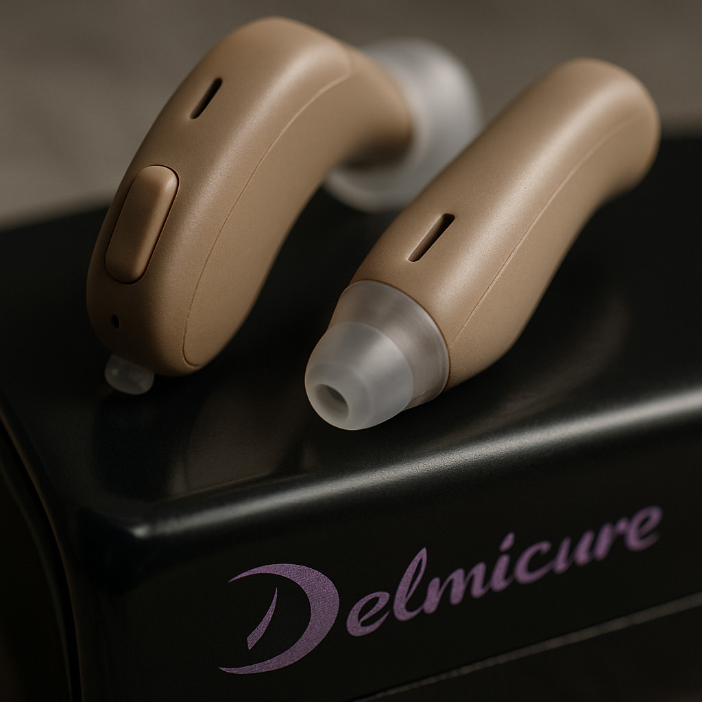 Delmicure OTC Hearing Aids Rechargeable Digital Noise Reduction Slim Invisible P