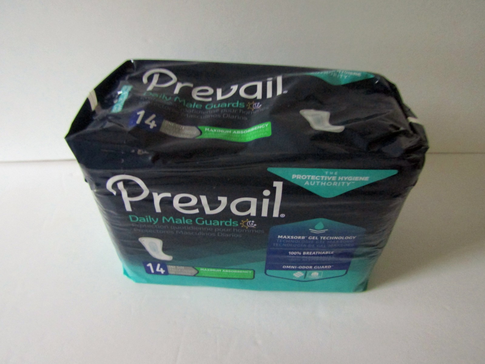 8 New Packs Prevail Daily Male Guards Pads Max Absorbency Gel Maxsorb One Size
