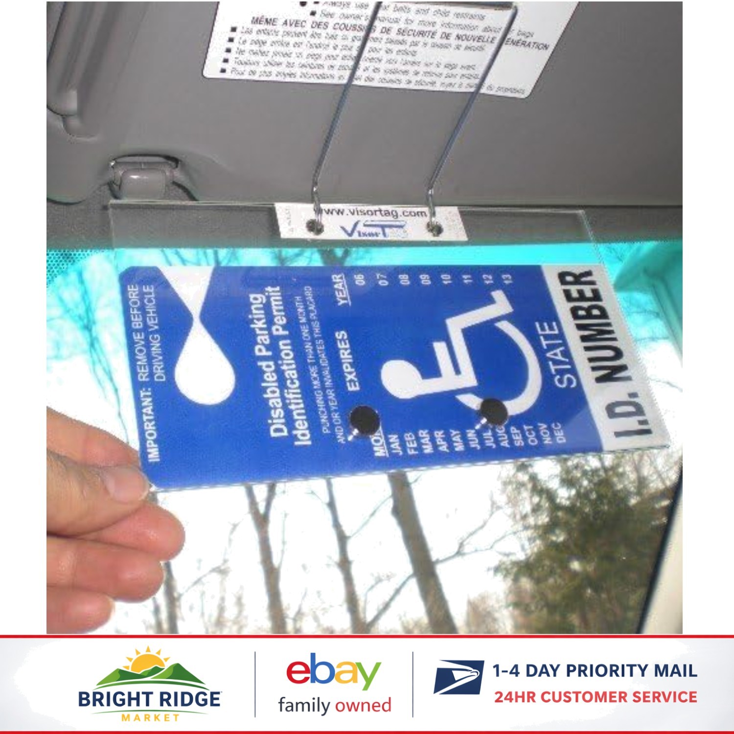 Sturdy Placard Cover for Easy Display of Handicap Parking Permit – Clear Plastic
