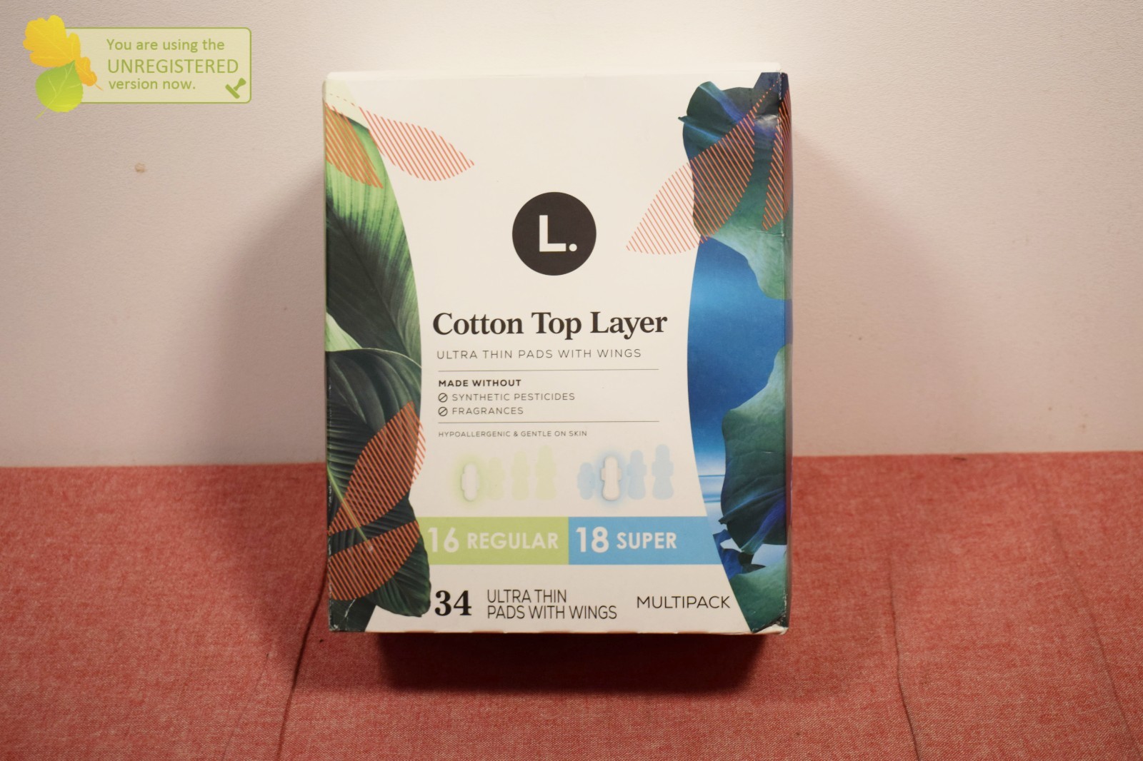L. Organic Cotton Top Layer Ultra Thin Pads 34ct