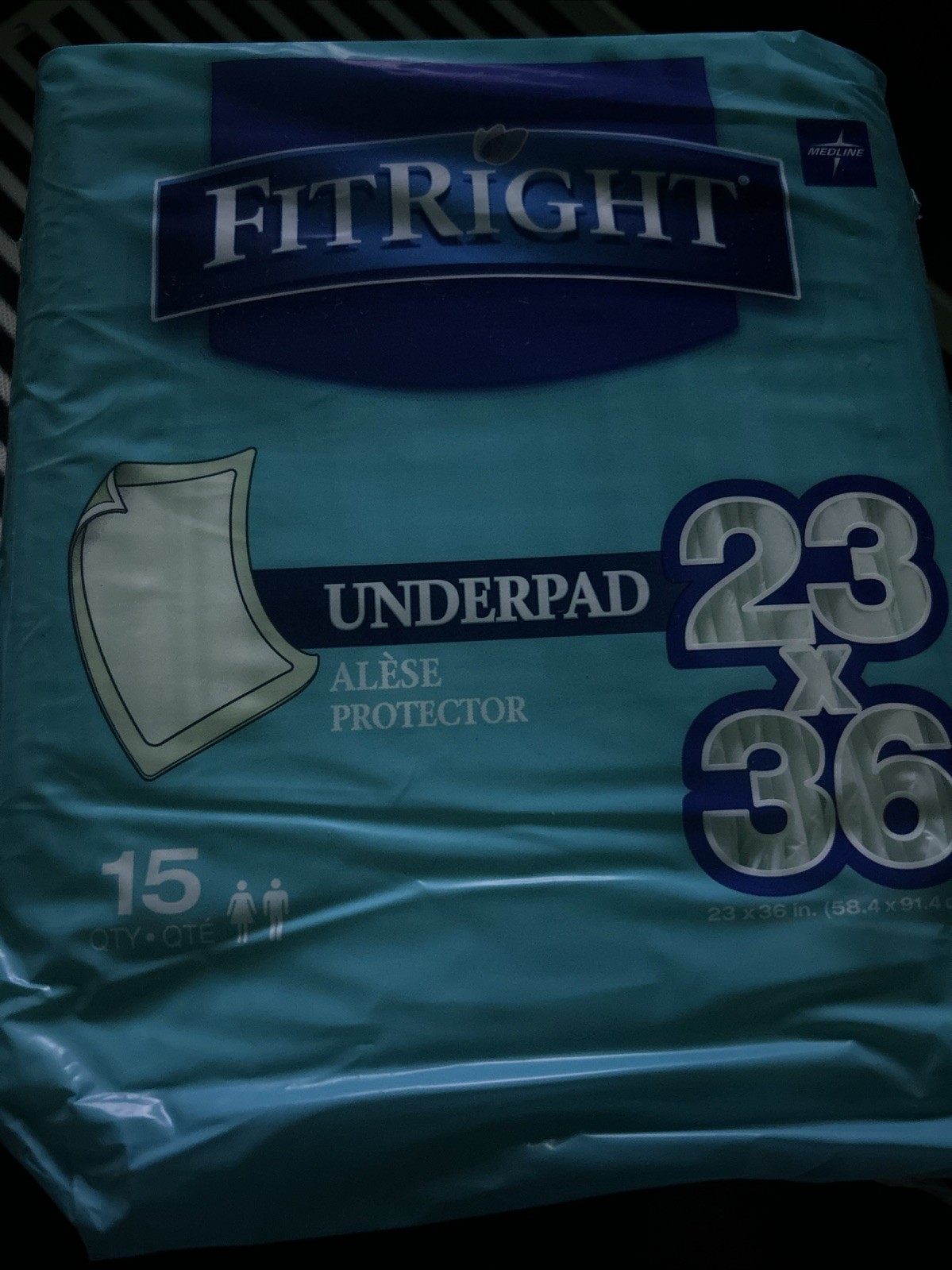 150 (10 Packs of 15) 23″ X 36″ Medline FITRIGHT UNDERPADS Ref : MSC281150