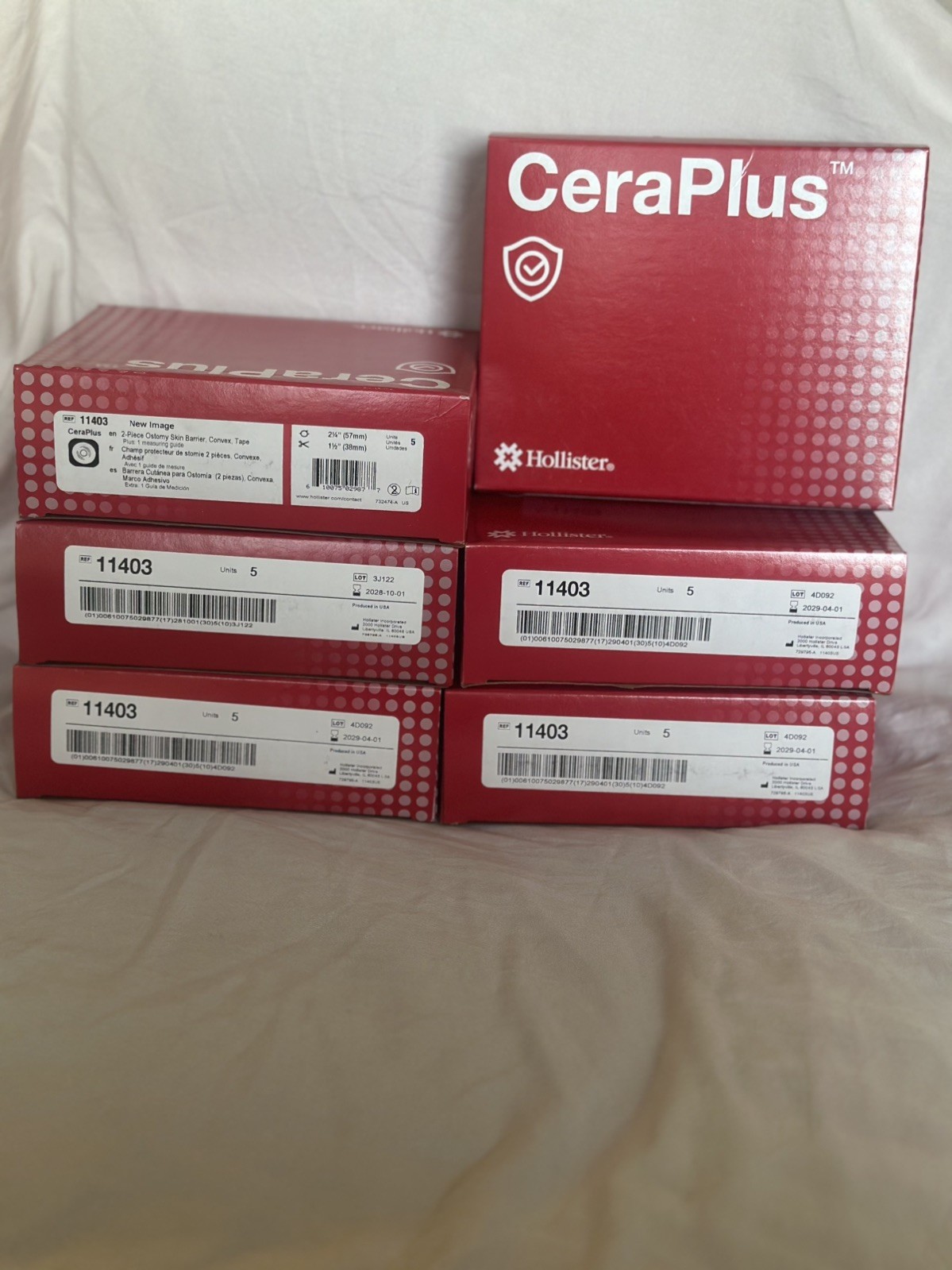 5 Hollister® 11403 Convex Barriers 2¼” Flange 1½” Cut to Fit 2-Pc Expires 2029