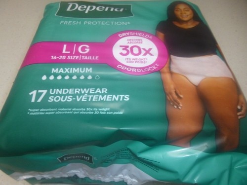 Depend FIT-FLEX Incontinence Underwear for Women Large Maximum Absorbency 17 Ct.