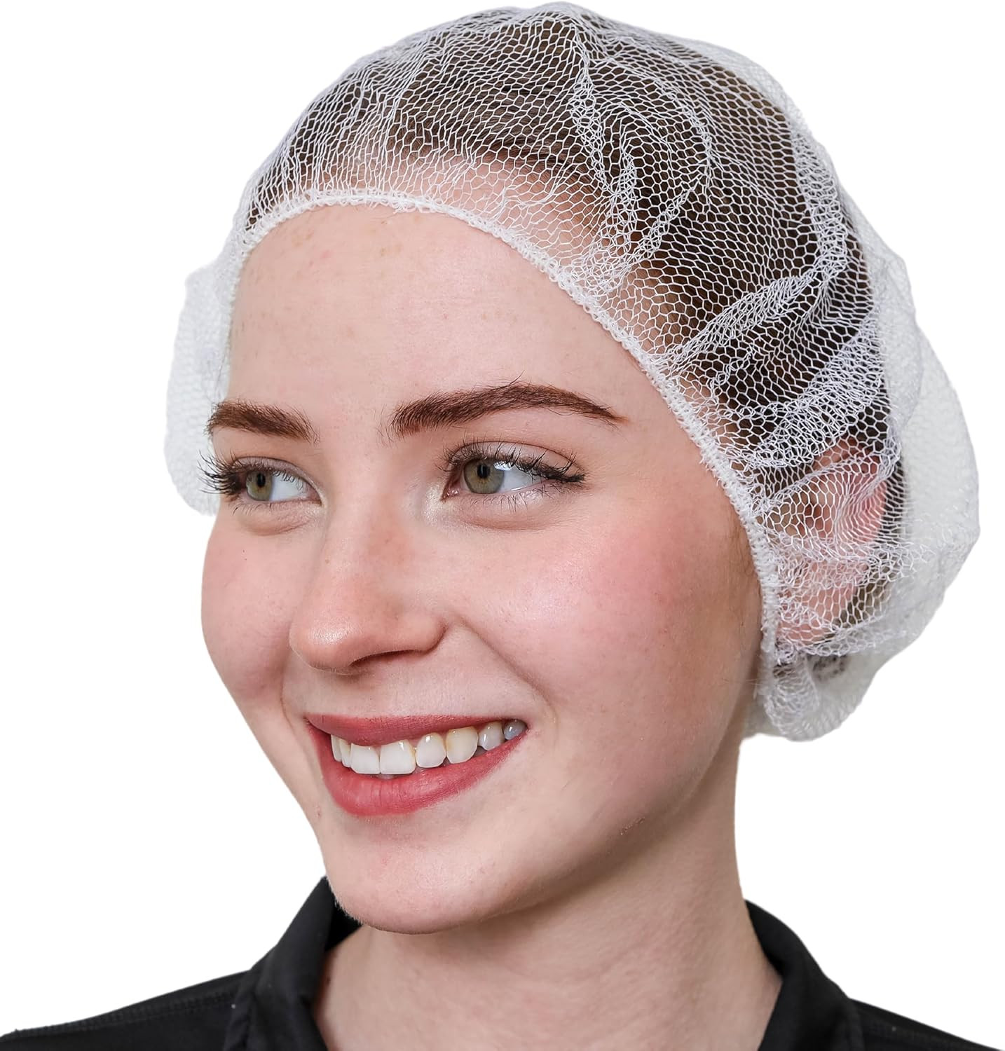 SAFEKO Disposable Honeycomb Nylon Hair Nets | Breathable | 1,000 Count [BLACK |