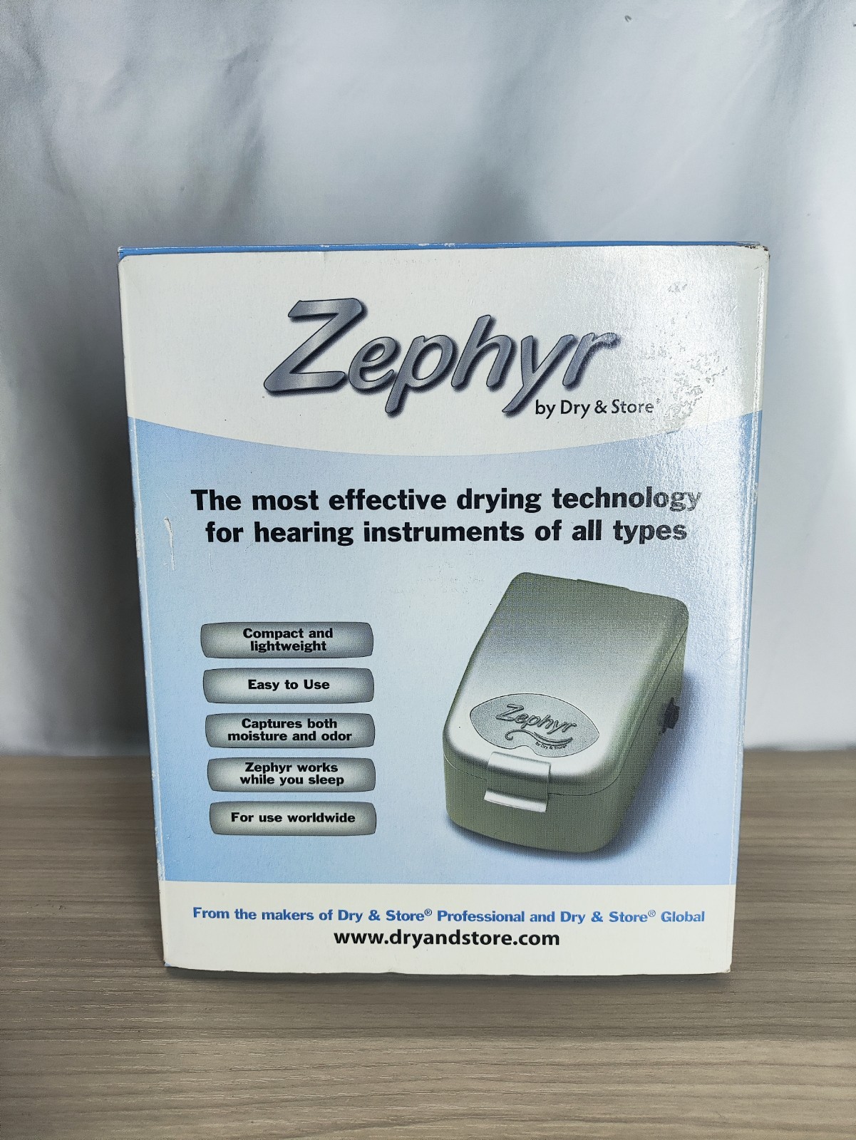 Zephyr Dry & Store Hearing Aid or Cochlear Implant Storage Dryer W/ Power Cord