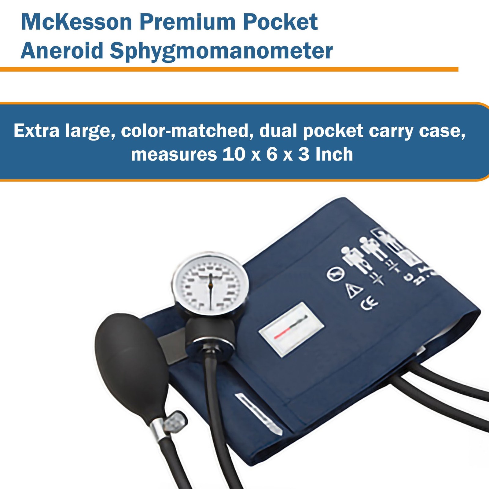McKesson Premium Adult Cuff Arm Aneroid Sphygmomanometer Unit 12 per Case