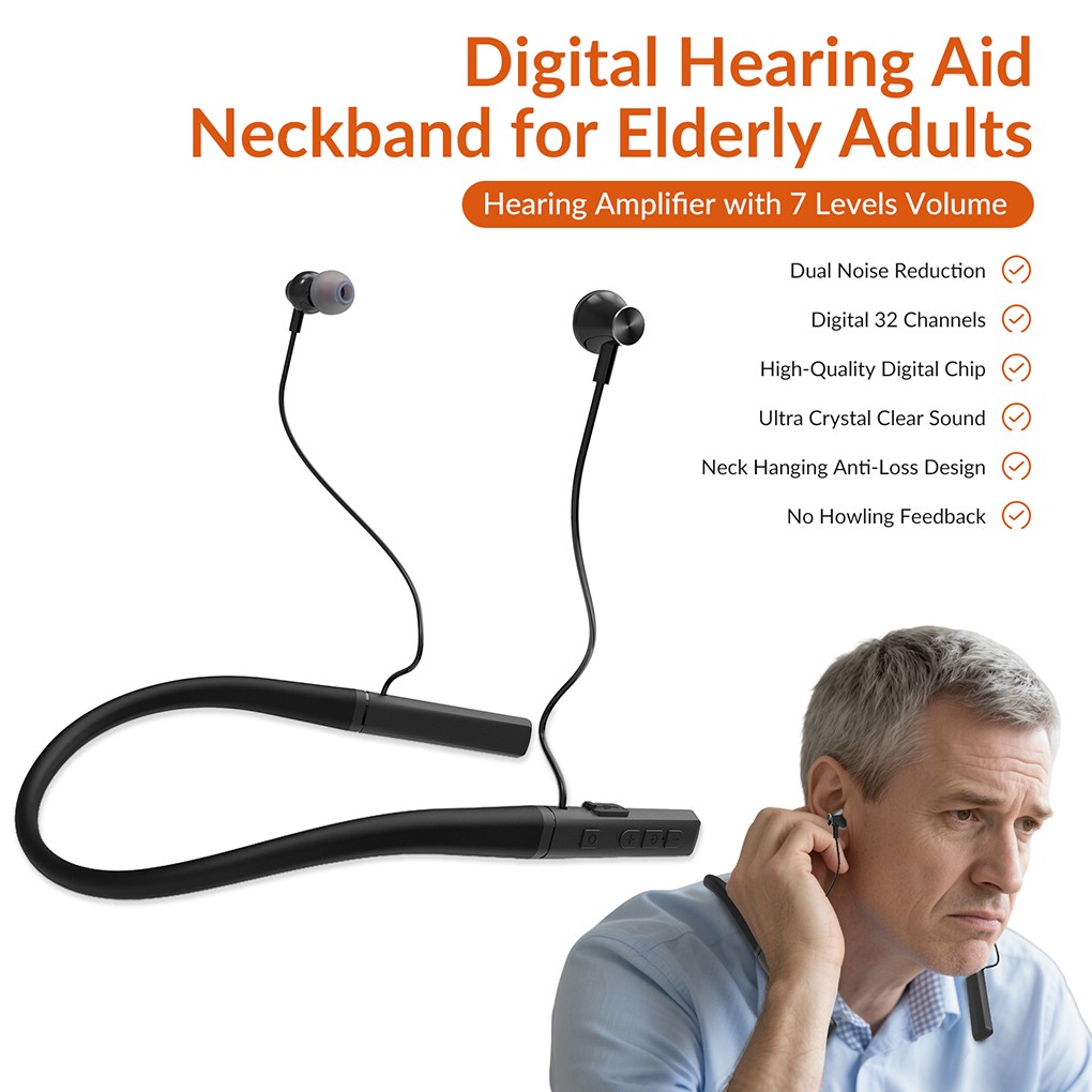 Rechargeable Hearing Aids for Seniors with Noise Cancellation & Comfortable Wear