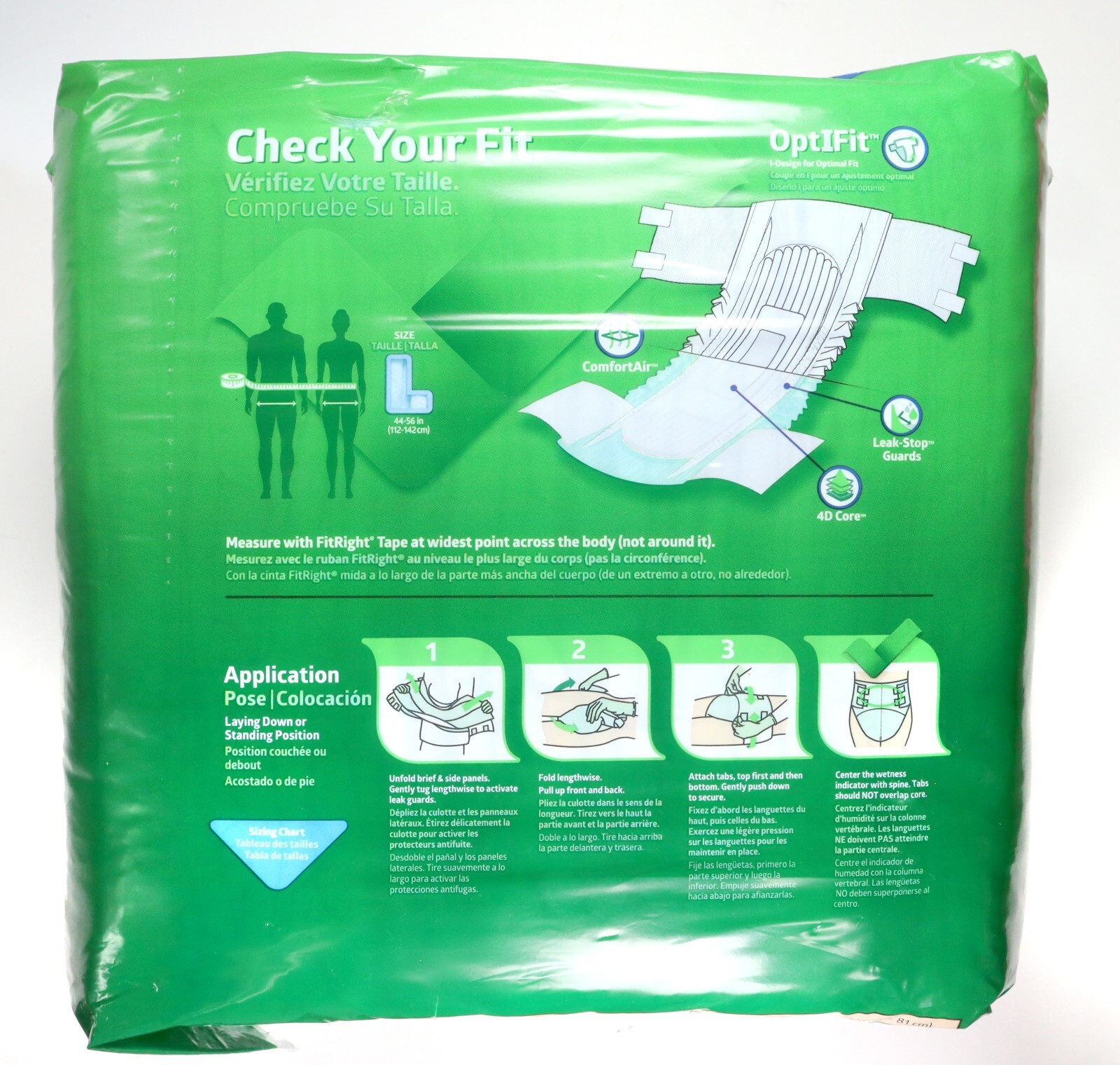 MedLine FitRight OptiFit Briefs 20 Pack Large Etra Adult Diapers Incontinence.