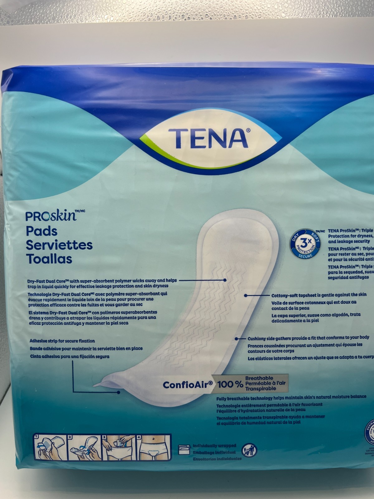 TENA ProSkin Heavy Long Unisex Incontinent Pad Long 39 Ct 3 packs box of 117 New