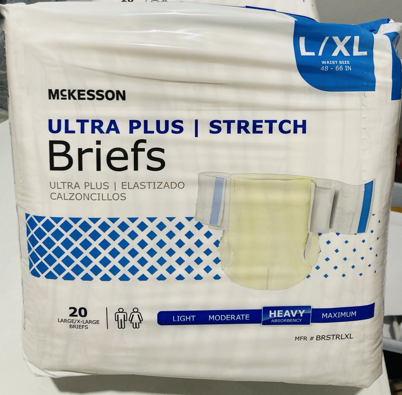 MCK-Unisex Adult Incontinence Brief Ultra Plus XL Disposable 20 + 18 = 38 😊