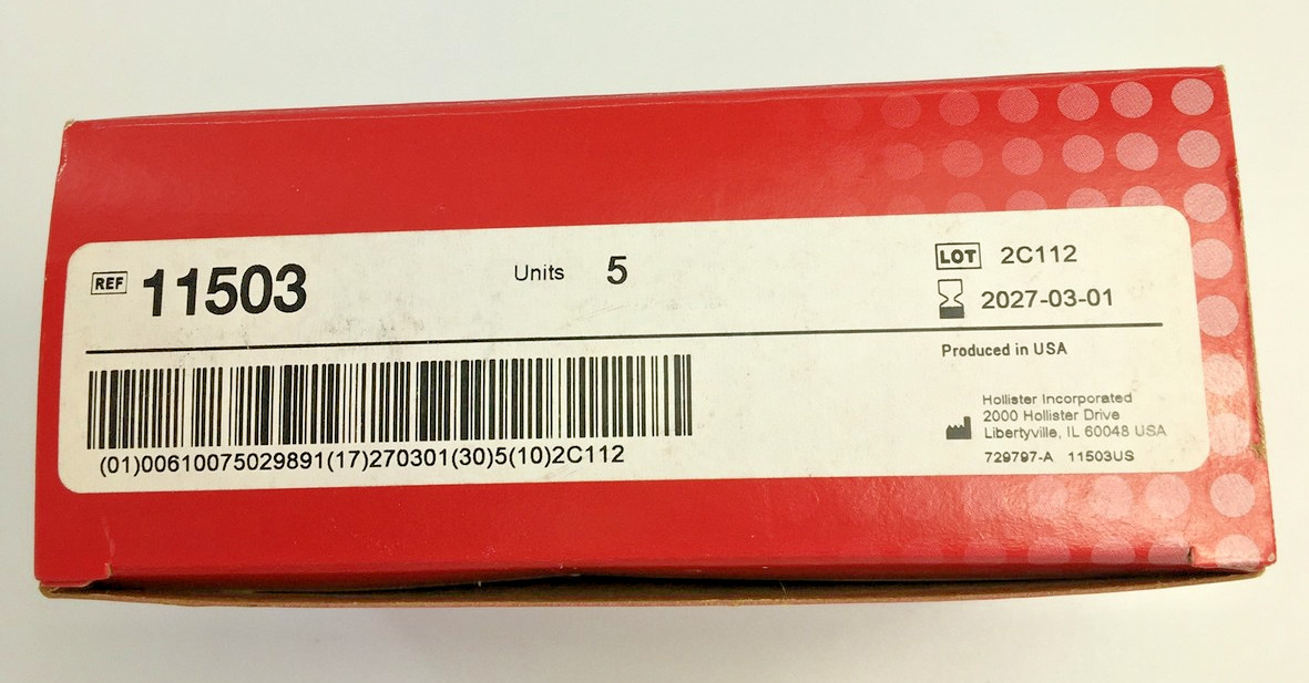 5 Hollister® 11503 CeraPlus Pre-Sized 1¾” Flange Convex Skin Barrier Exp 03/2027
