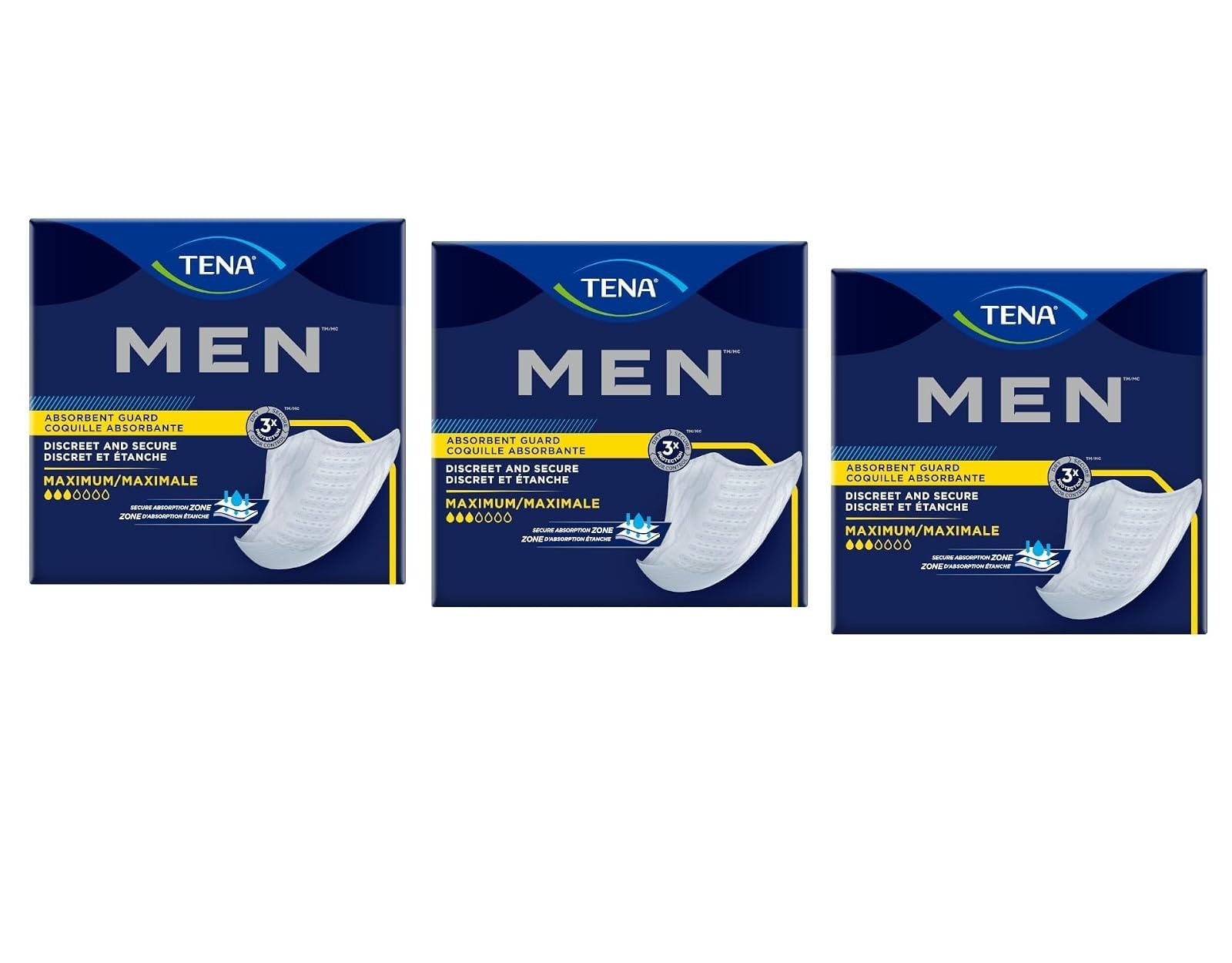 TENA Men Maximum Guards, Incontinence Pads for Men, 48 ct