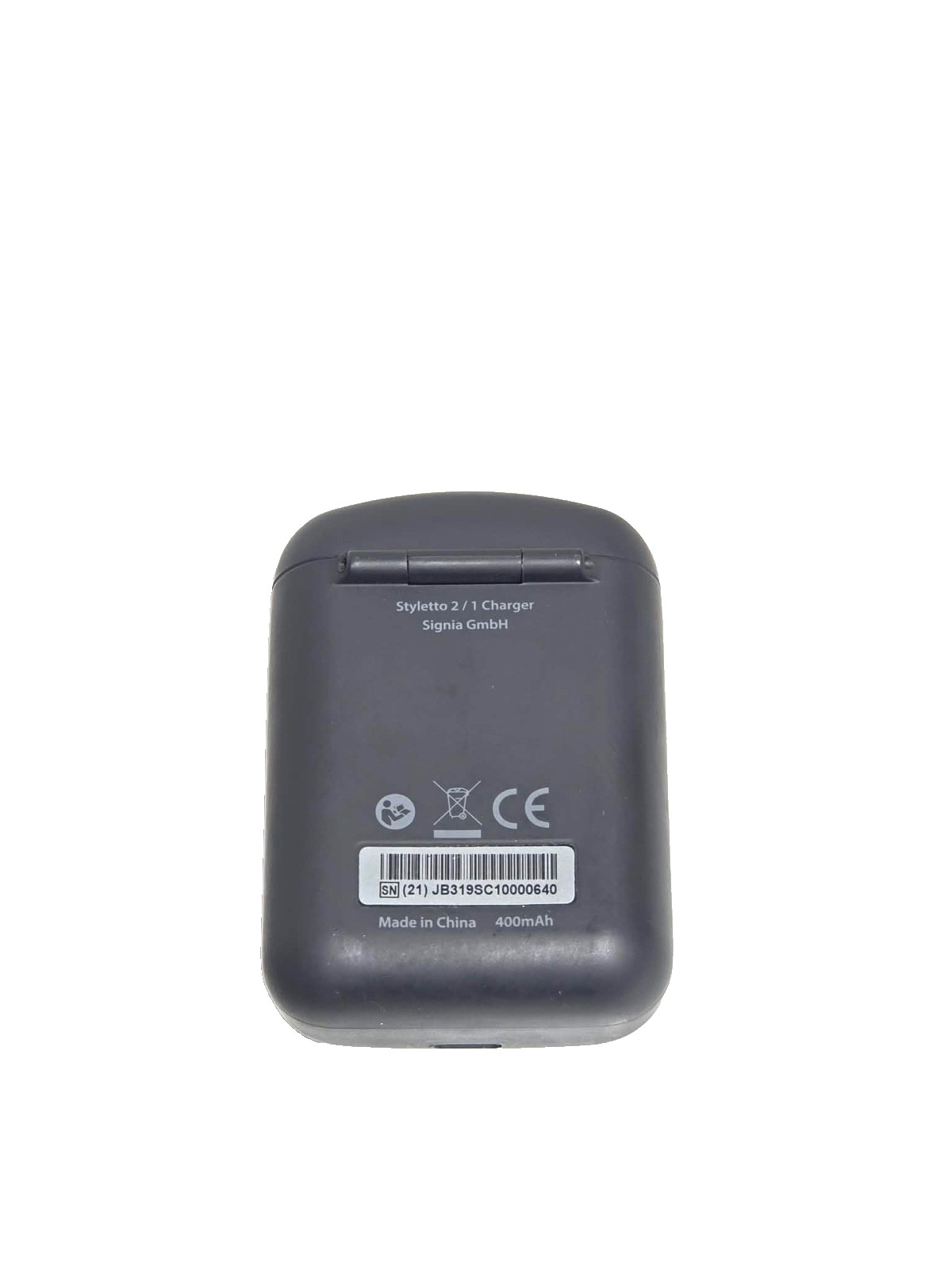 Signia Portable Rechargeable Styletto 2/1 Charger Case with USB cable