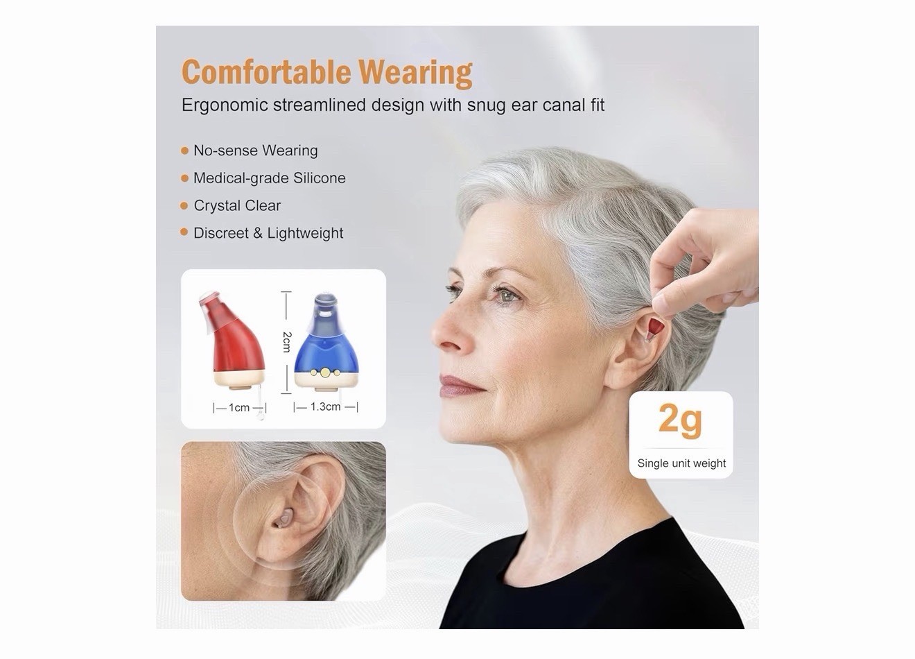 Flaygo GM -915T Rechargeable Hearing Aids for Seniors with Noise Cancelling New