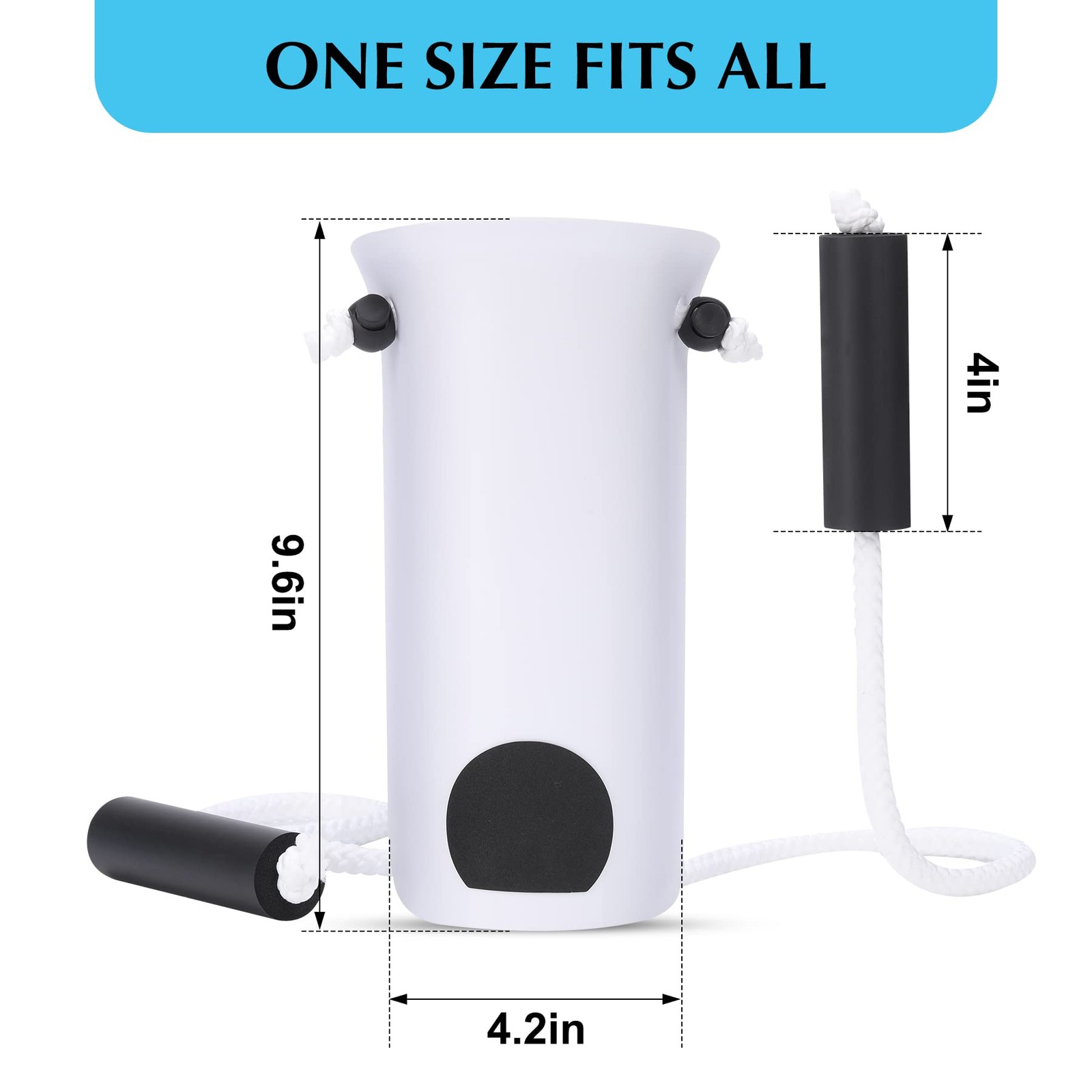 CAidRE Sock Aid – Wide 3.93″ with Foam Handles, Aide White