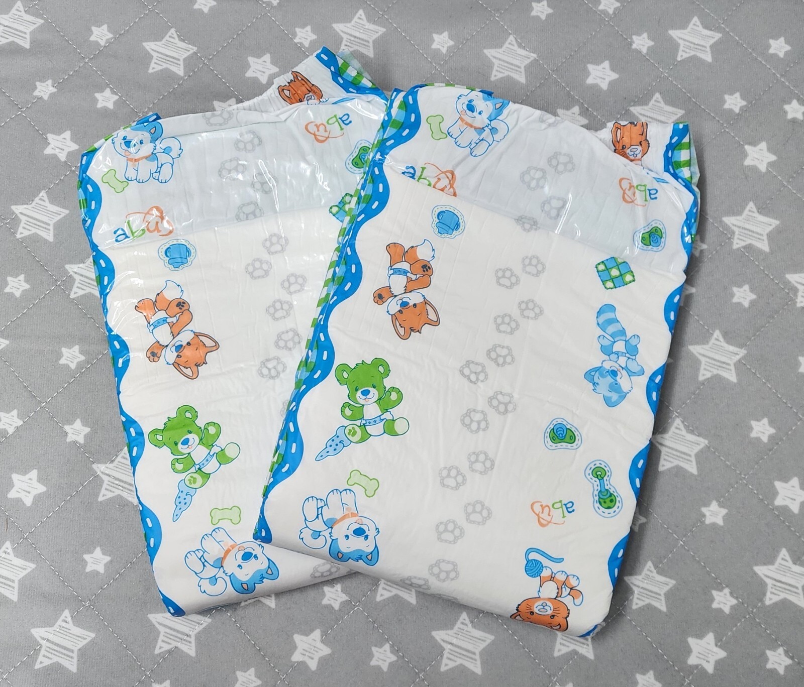 2-Pack of ABU Little Pawz ABDL Diapers Size XL 45″ To 52″