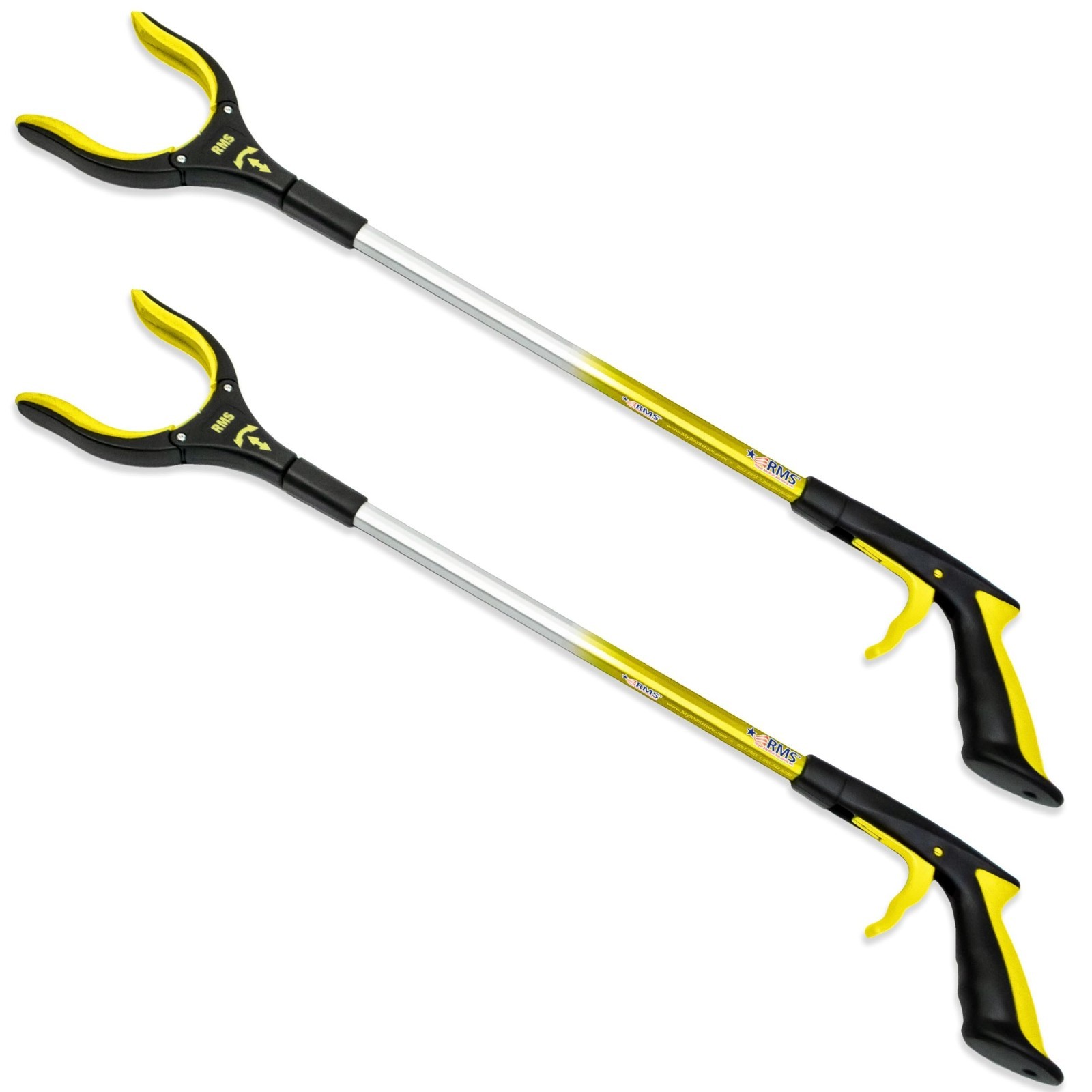32″ Extra Long Grabber Reacher Tool – Rotating Jaw Mobility Aid, 2-Pack
