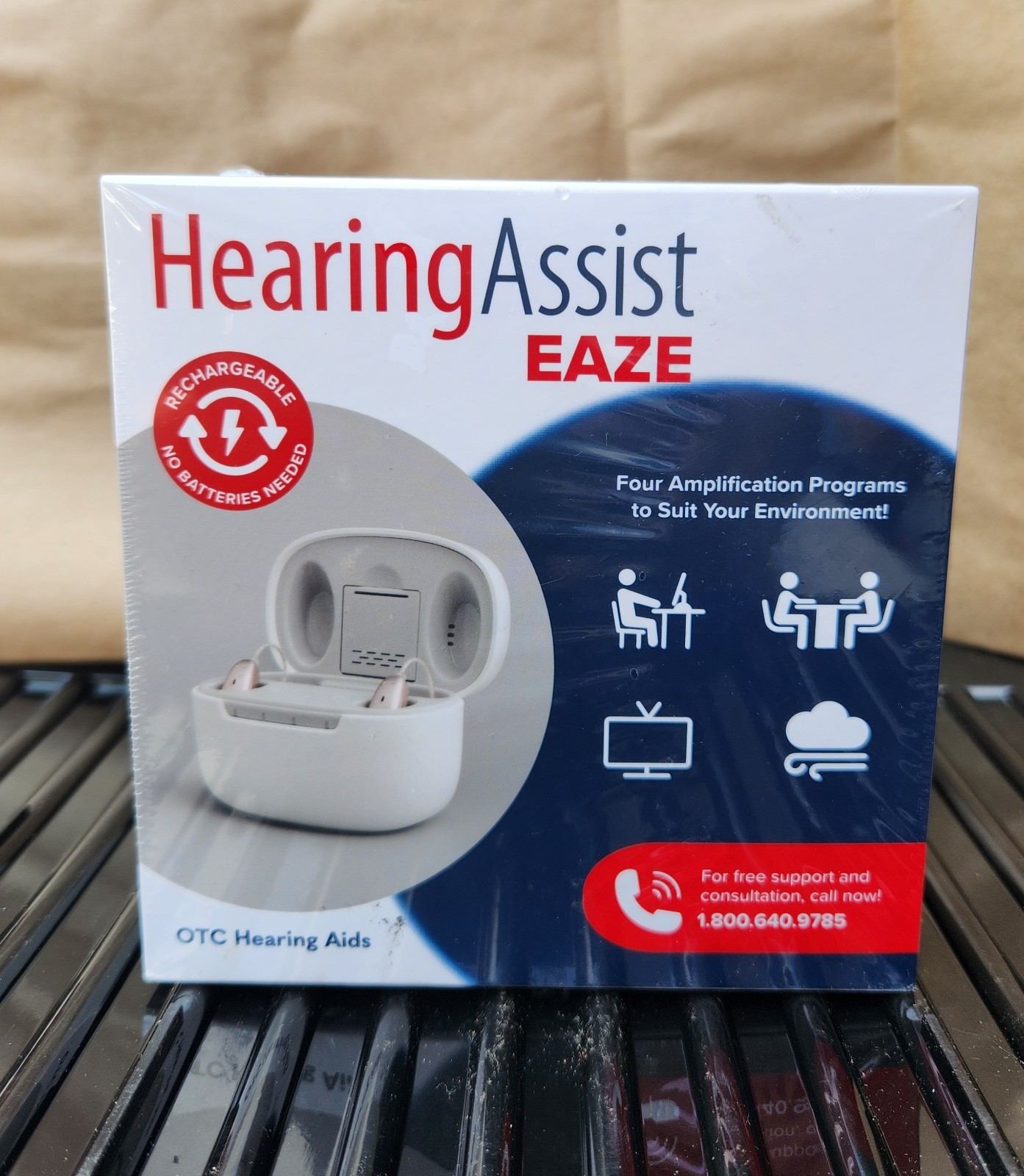 HearingAssist EAZE -Rechargeable Hearing Aid Kit -Seald Brand New 📦