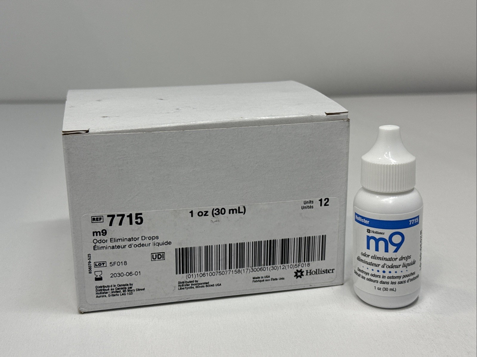 Box of 12 – Hollister 7715 m9 Odor Eliminator Drops Exp 06/2030