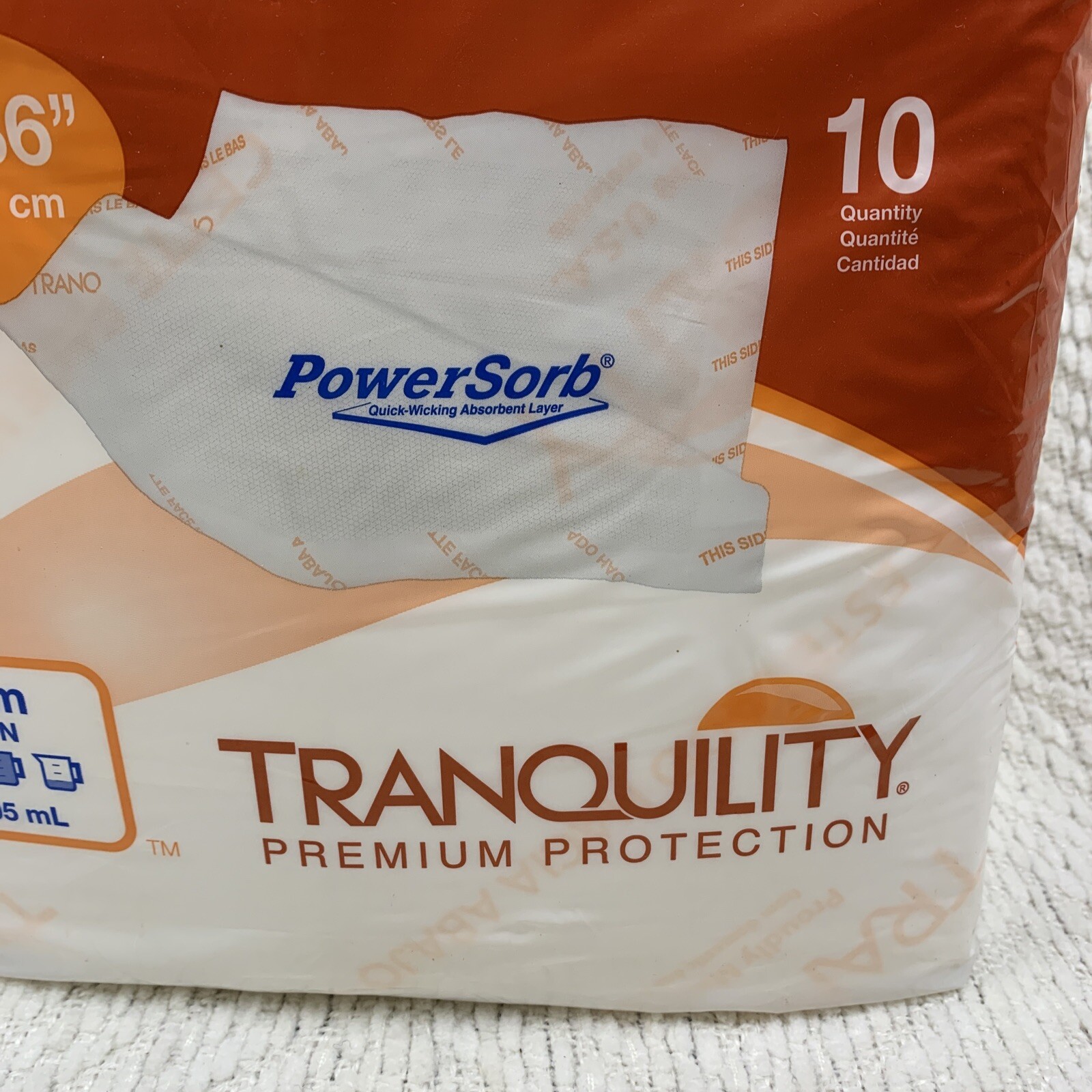 Tranquility AIR-Plus Breathable Underpad Heavy Absorbency 30 X 36″ 10 ct NEW