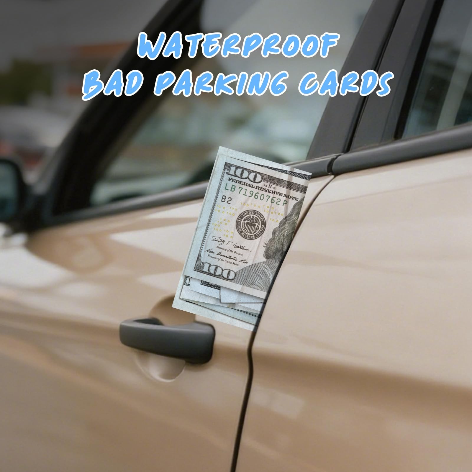 60pcs Bad Parking Prank Cards,You Park Like An, Look Like $100 Money from a D…
