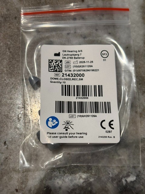 Small Closed Domes For Hearing Aids pack of 10