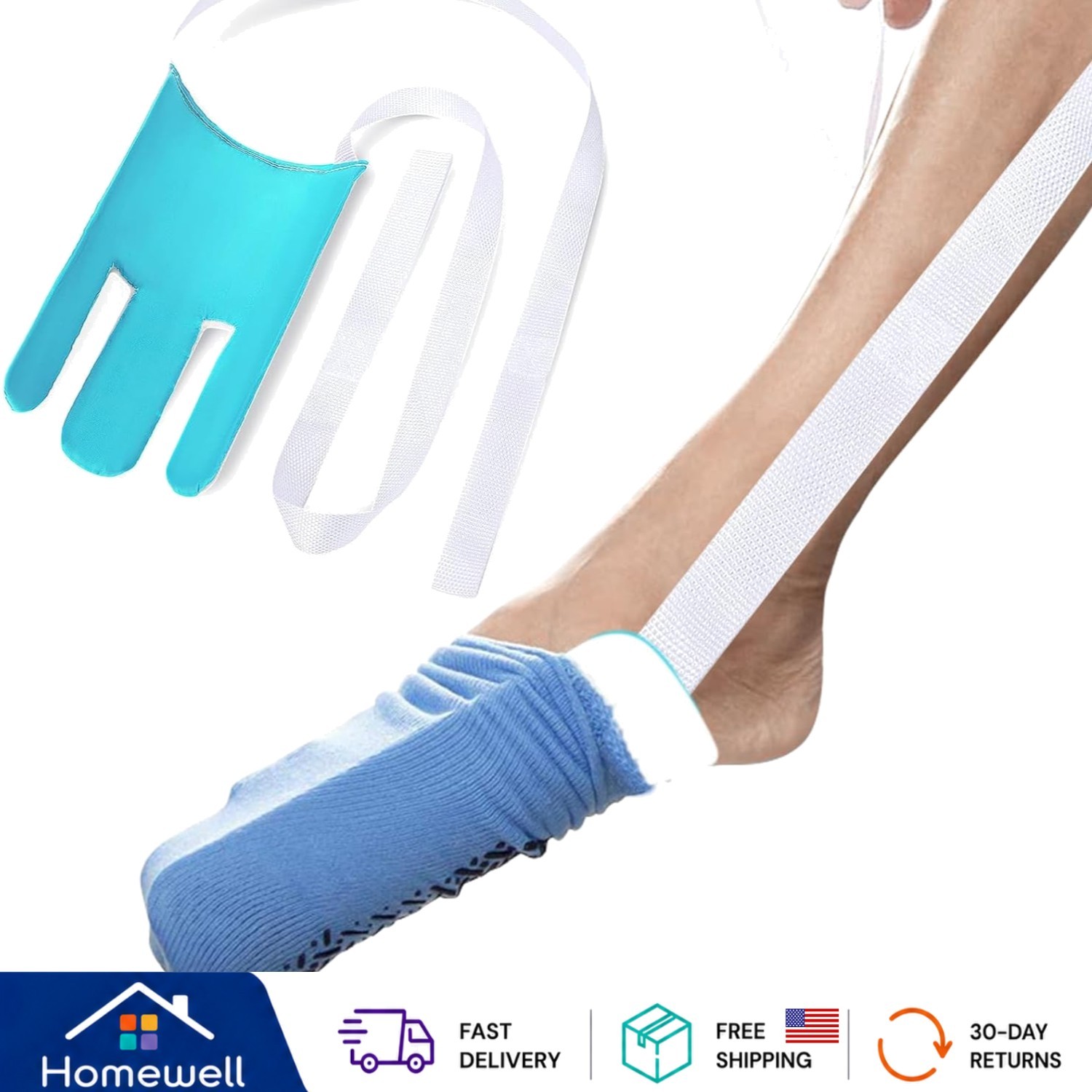 Effortless Sock Puller Aid – Perfect for Seniors, Pregnant Women, and Diabetics