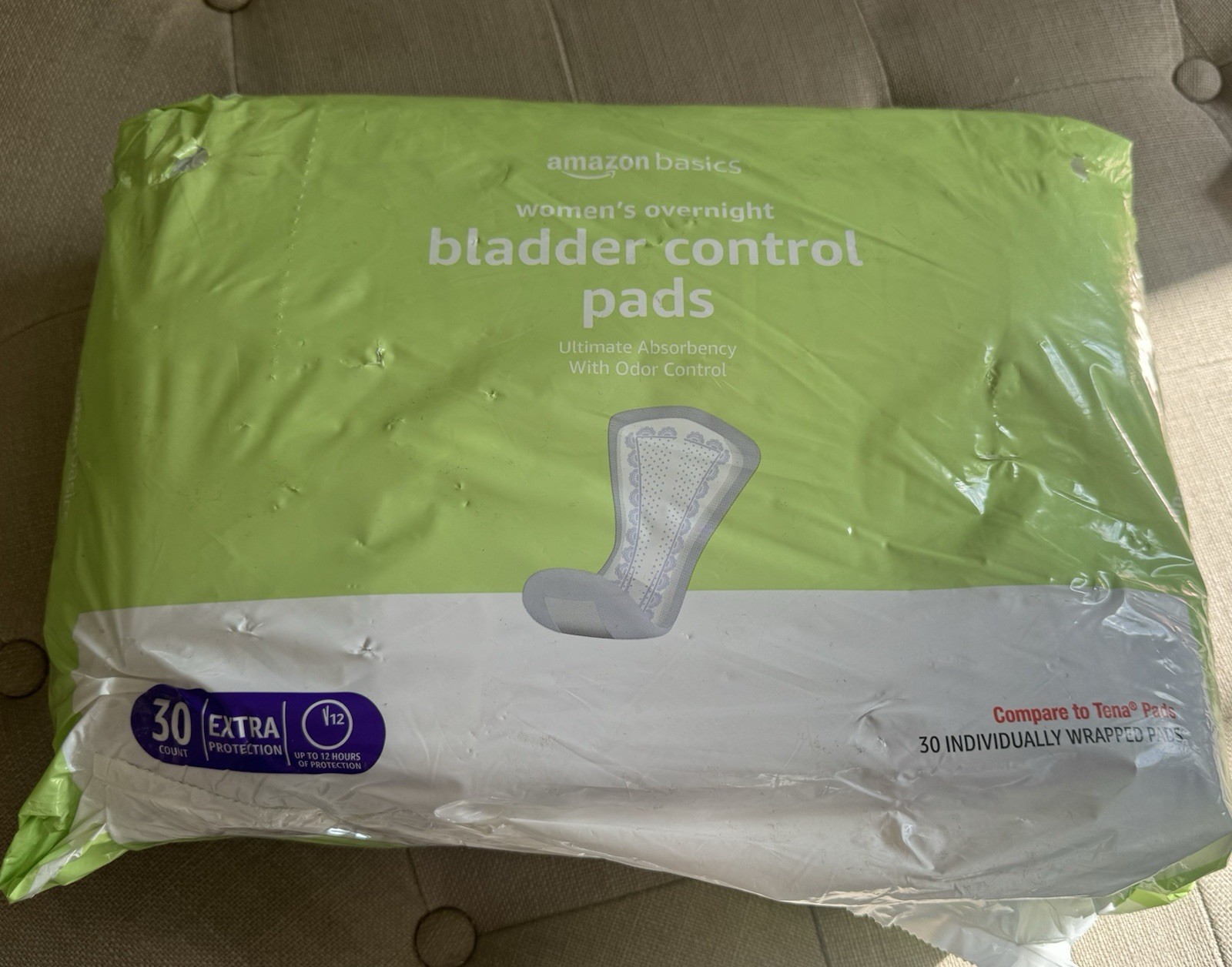 Incontinence Pads for Women, Bladder 30 Count, Overnight See Notes