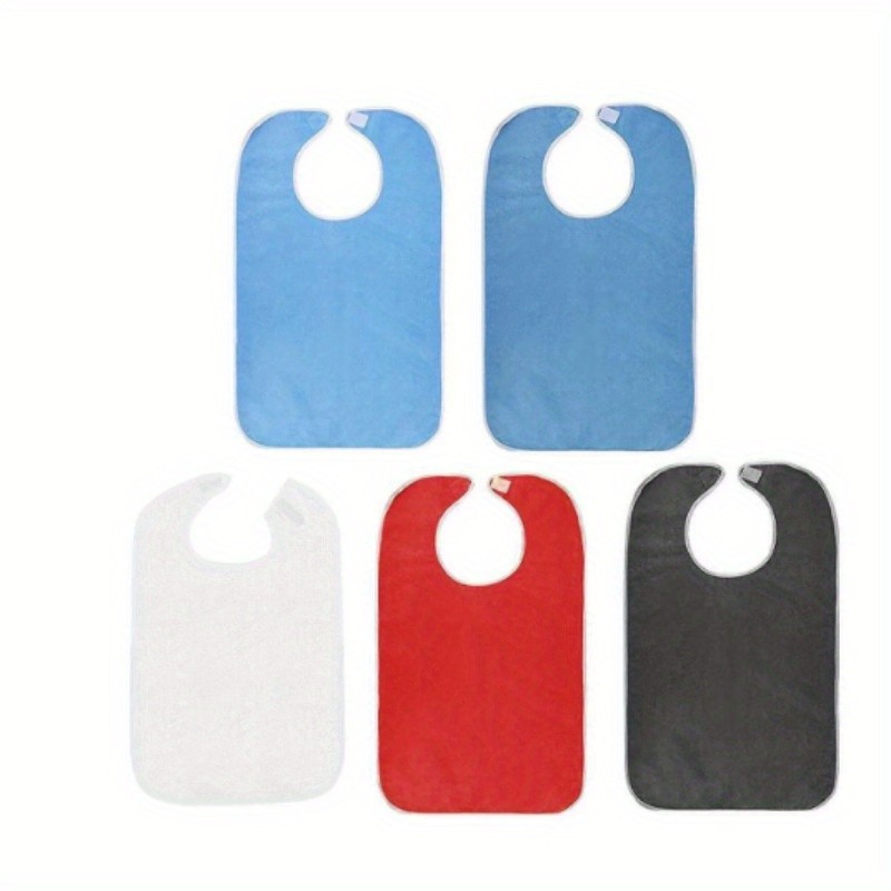 5PCS Adult Bibs for Eating Women/Men Bib-Washable Reusable Antifouling US