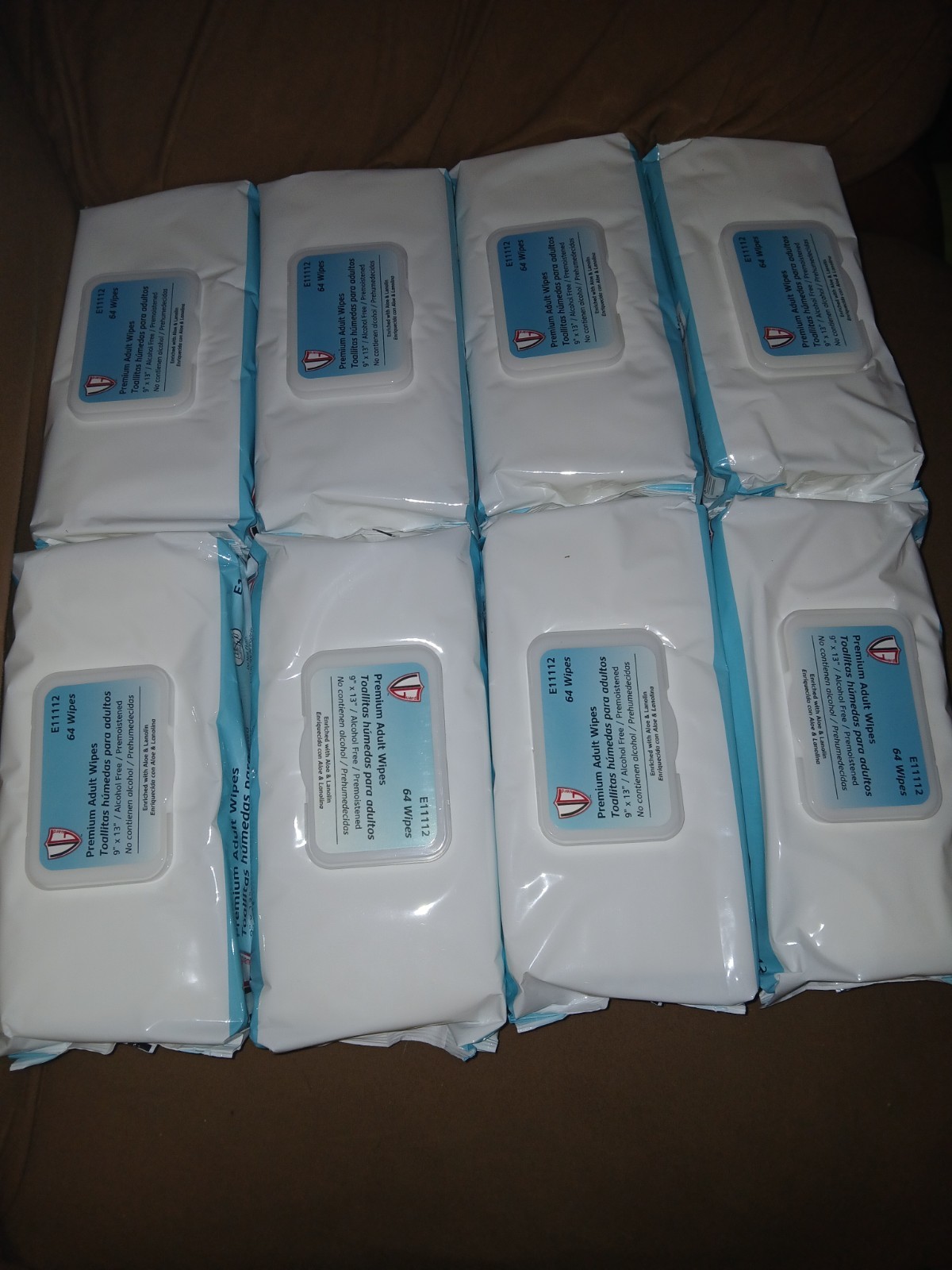 Lot Of 8 V Gaurd Premium Adult Wipes Enriched Wuth Aloe And Lanolin