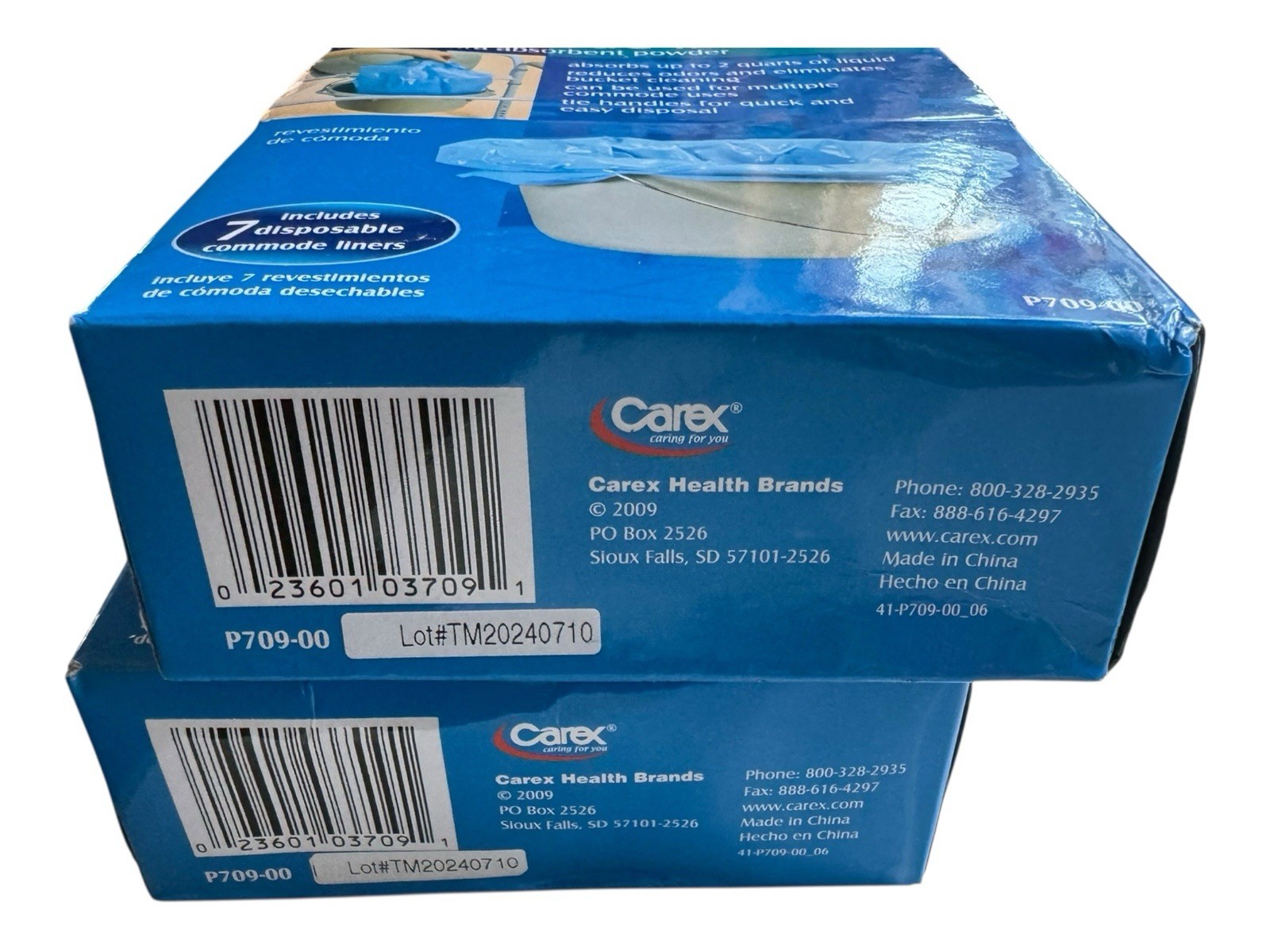 2x Carex Commode Liners Ultra Absorbent – P709-00 – 2 x 7 Count