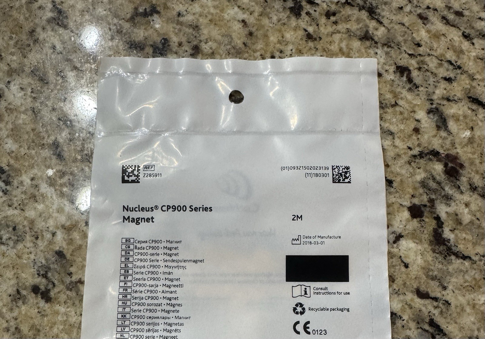 Cochlear Nucleus Z285911 Mocha CP900 Series Magnet 2M – Sealed –
