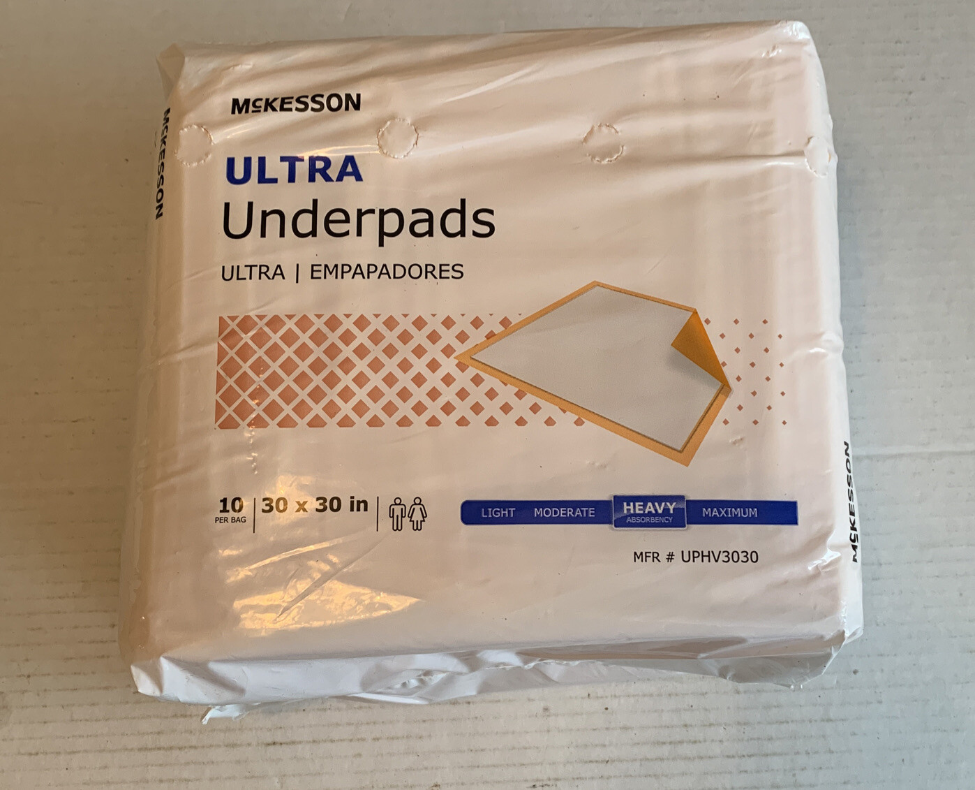 Mckesson Ultra Underpads 10 Count 30×30 Inch UPHV3030