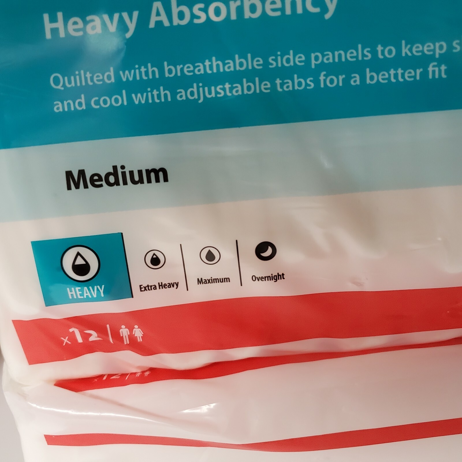 NEW 24 Cardinal Health Wings Plus Quilted Adult Briefs Medium Heavy 2 12 Diapers