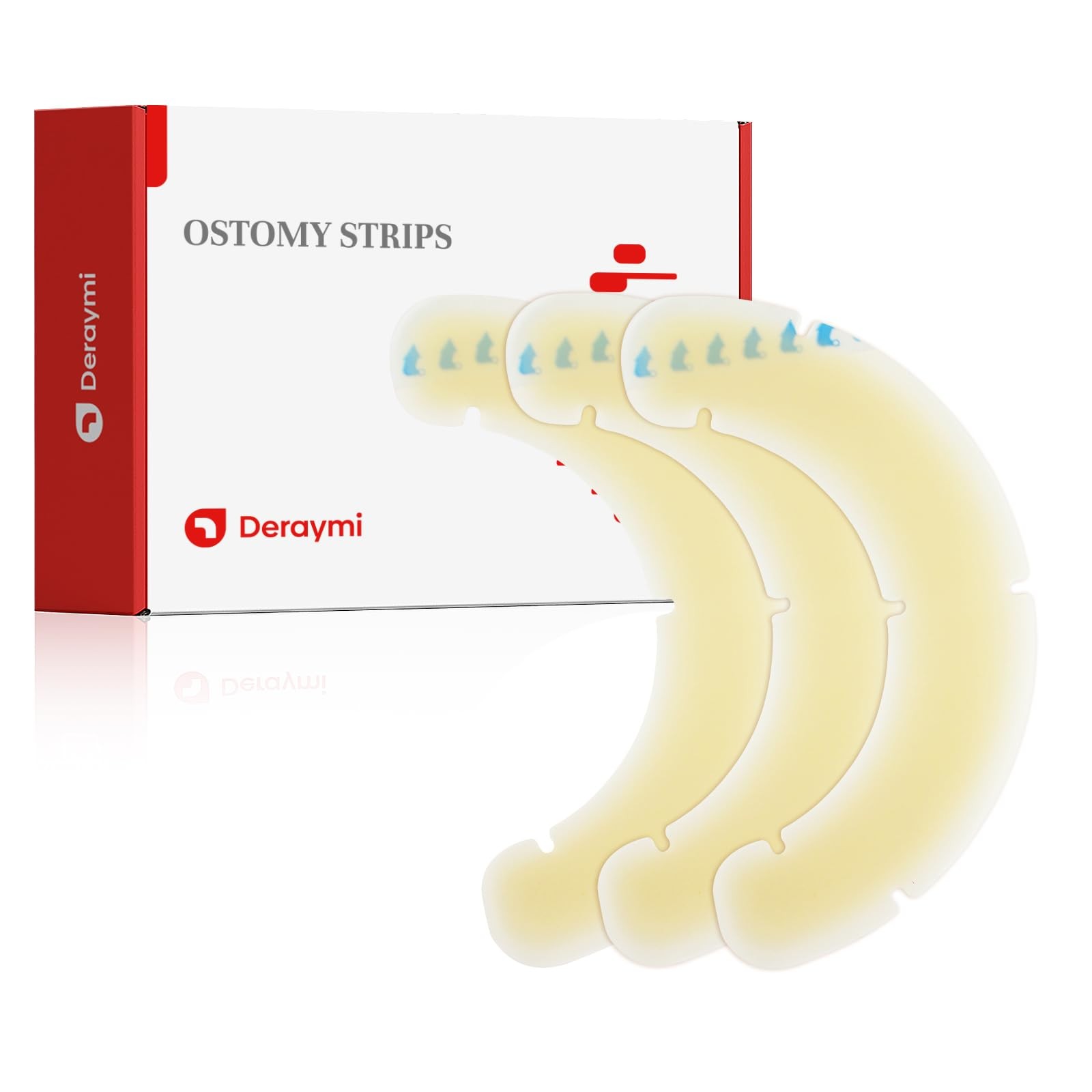 30pcs Ostomy Barrier Strips, Elastic Hydrocolloid Skin Barrier Strips, Skin A…