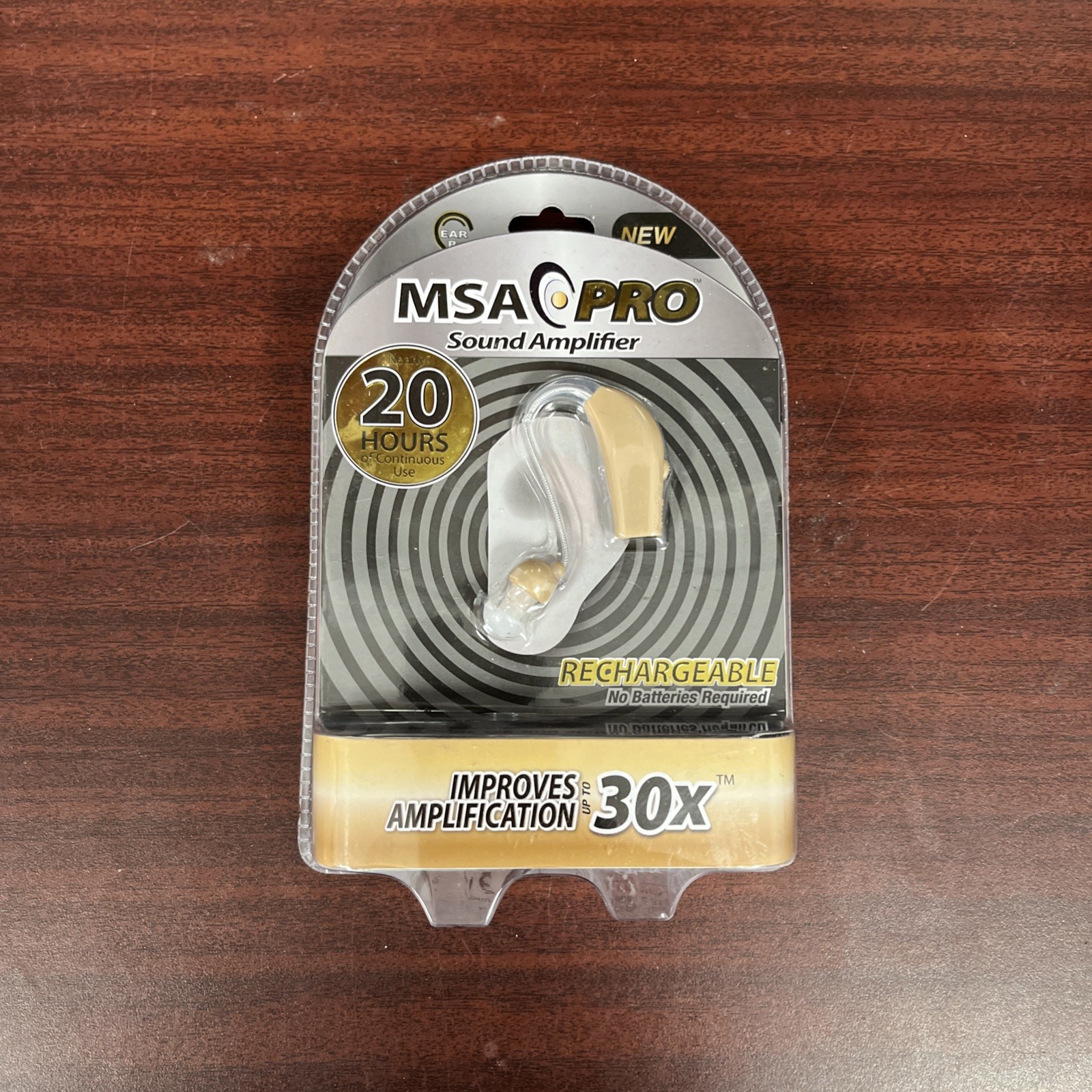 MSA Pro Sound Hearing Amplifier Rechargeable – Beige (1109351) – Sealed NEW