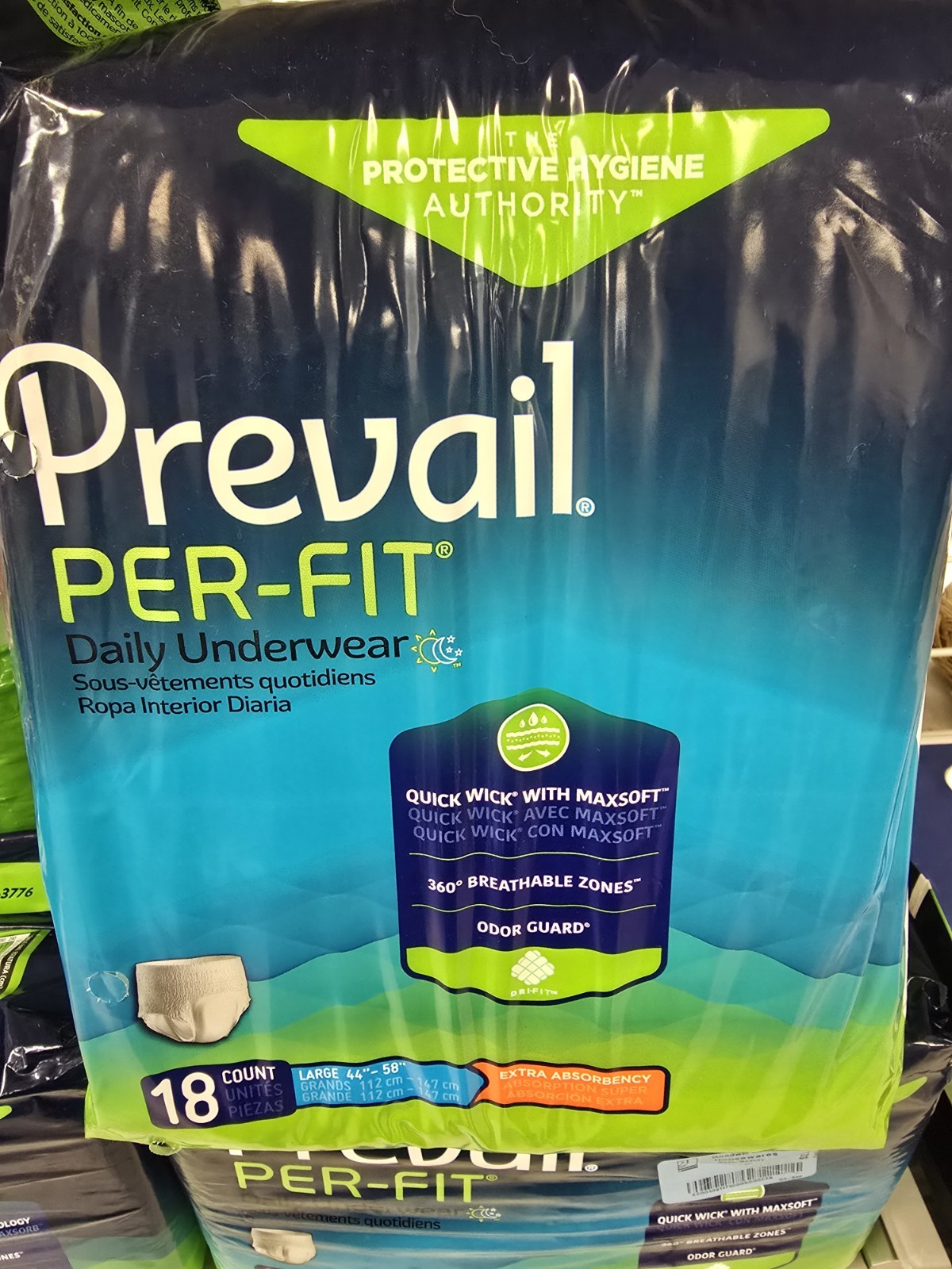 4x Prevail Per-Fit Adult Underwear PF-513 Large – Case (4 pkgs.) 72 ct. Lot #2