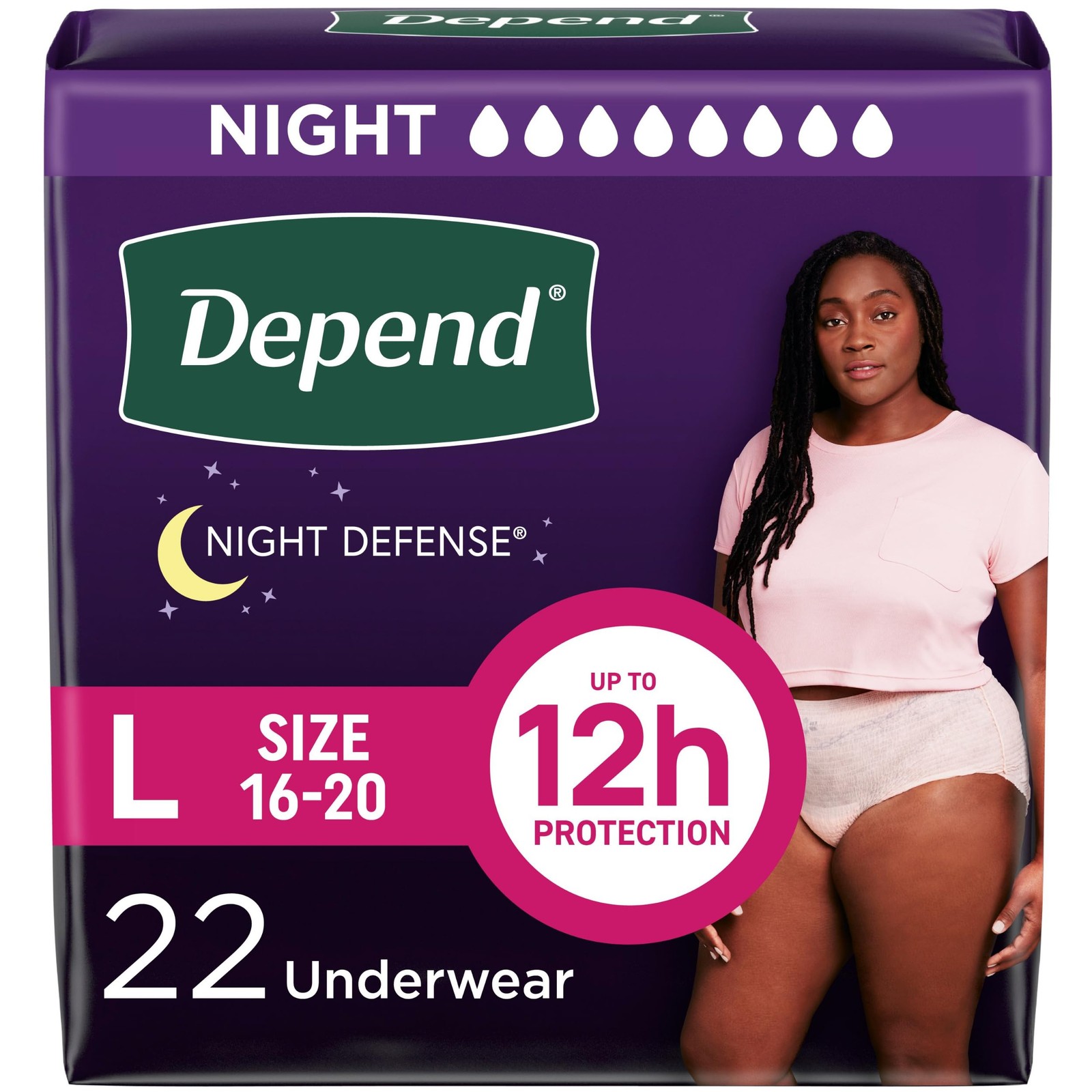 Night Defense Adult Diapers, Incontinence & Postpartum Bladder Leak Underwear fo