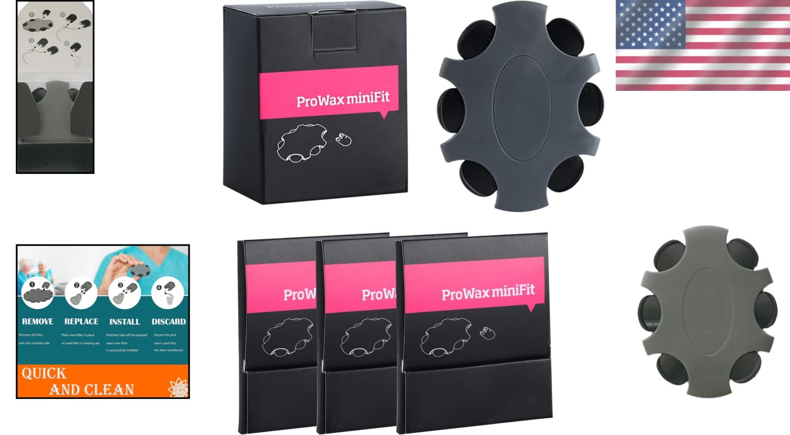 High-Quality ProWax MiniFit Wax Guard Filters for Oticon Hearing Aids – 3 Packs