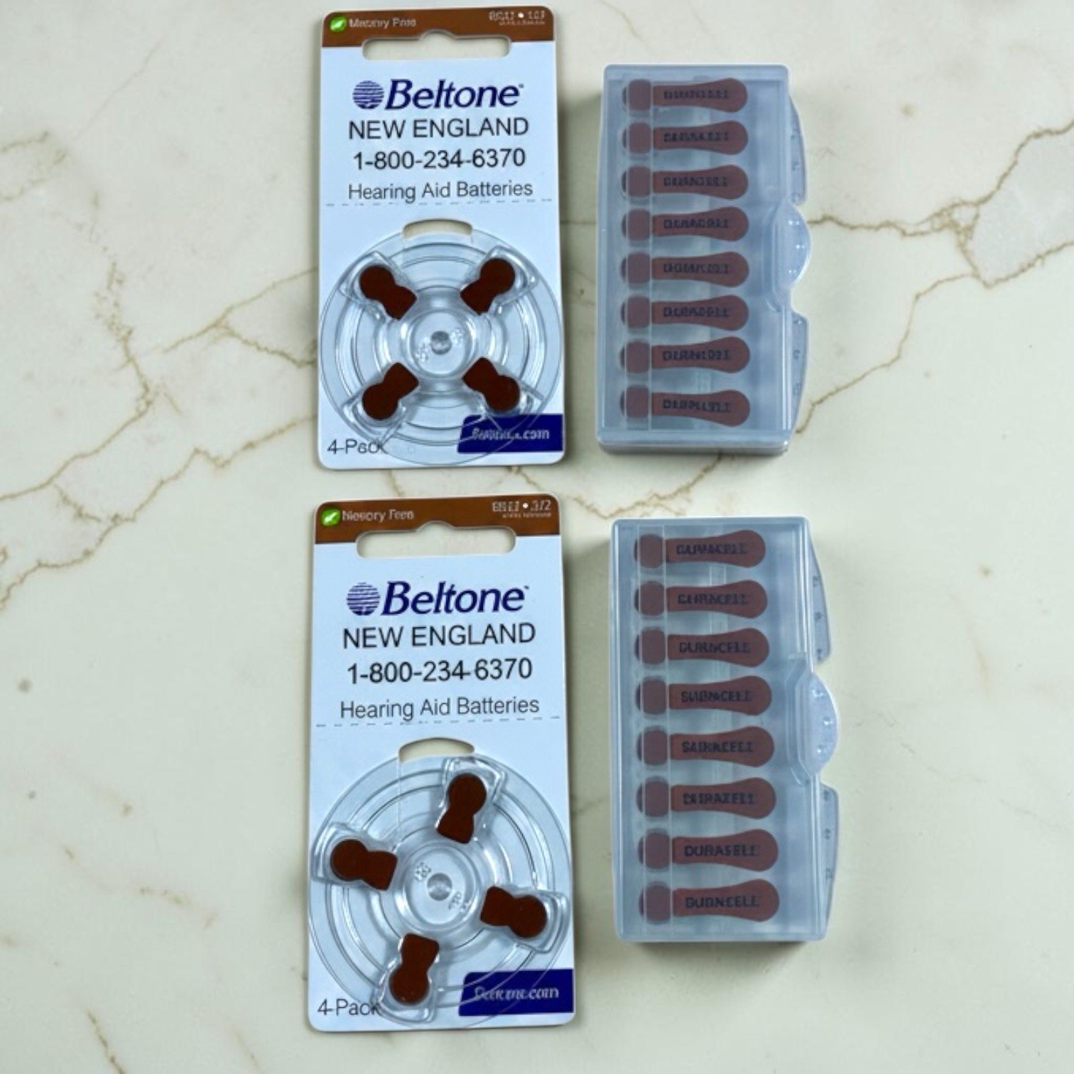 NEW! Lot of Size 312 (PR41) Zinc Air Hearing Aid Batteries – Duracell & Beltone